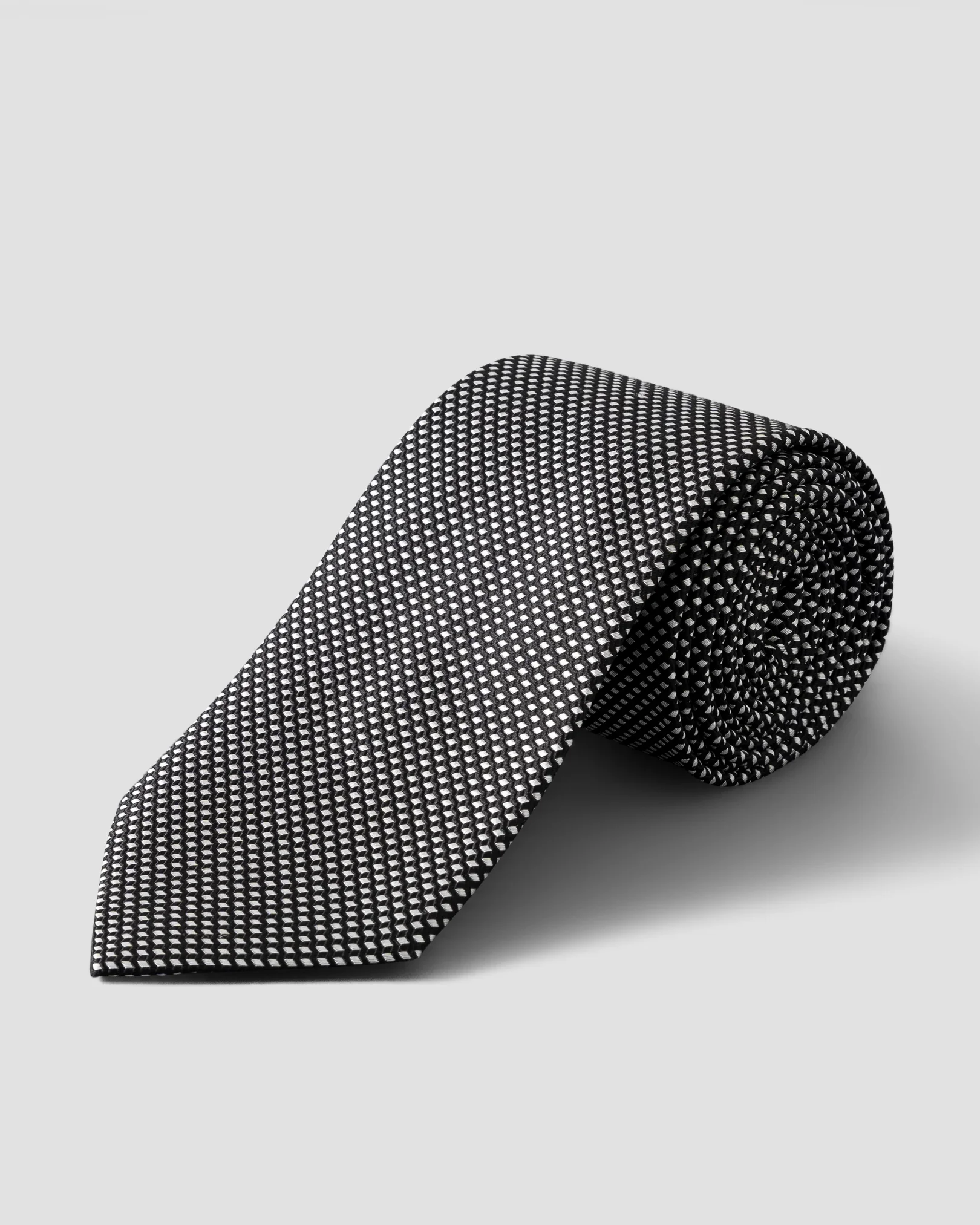 Eton - Schwarze Krawatte mit geometrischem Muster