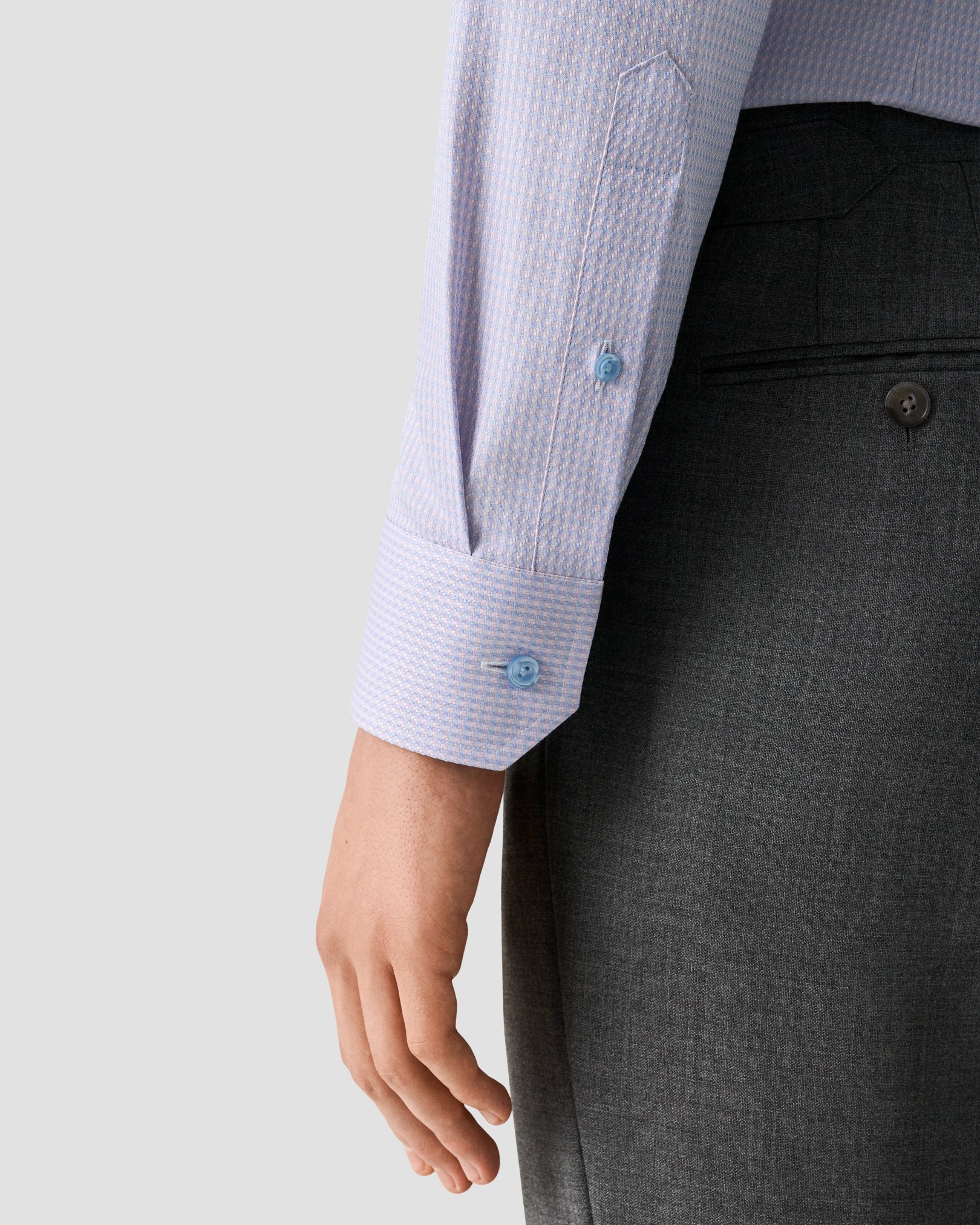Eton - pink check signature dobby shirt