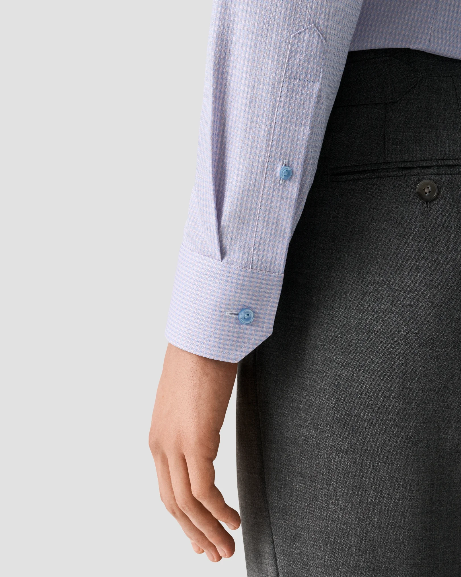 Eton - pink check signature dobby shirt