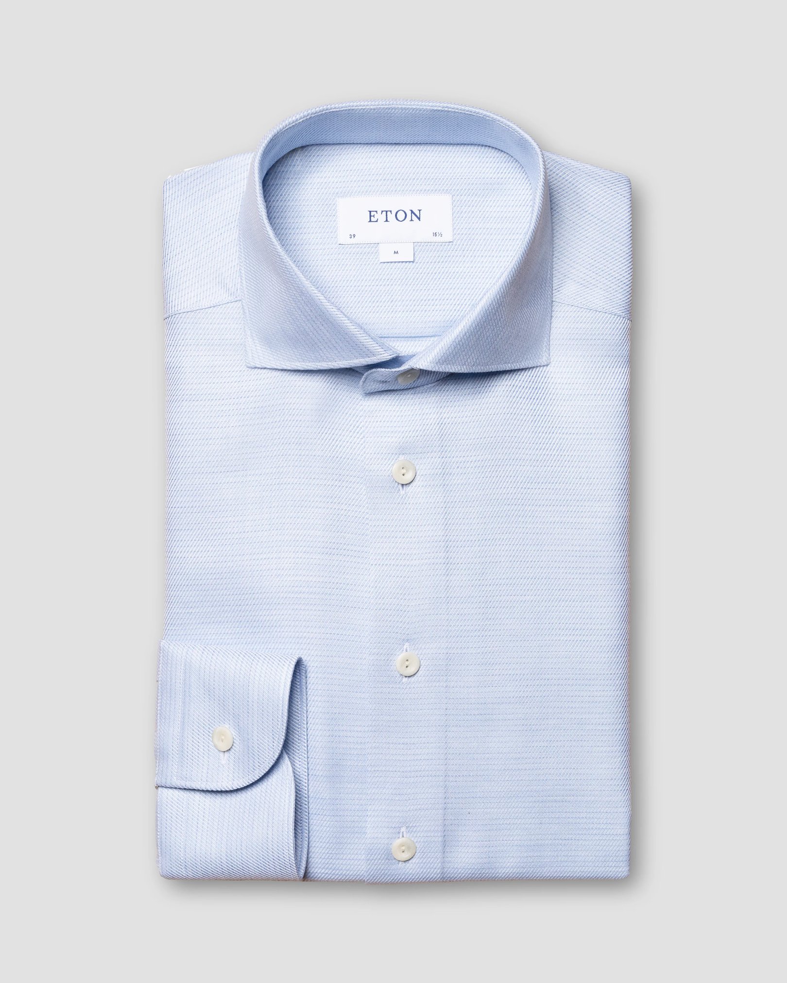 Eton - light blue fine twill widespread