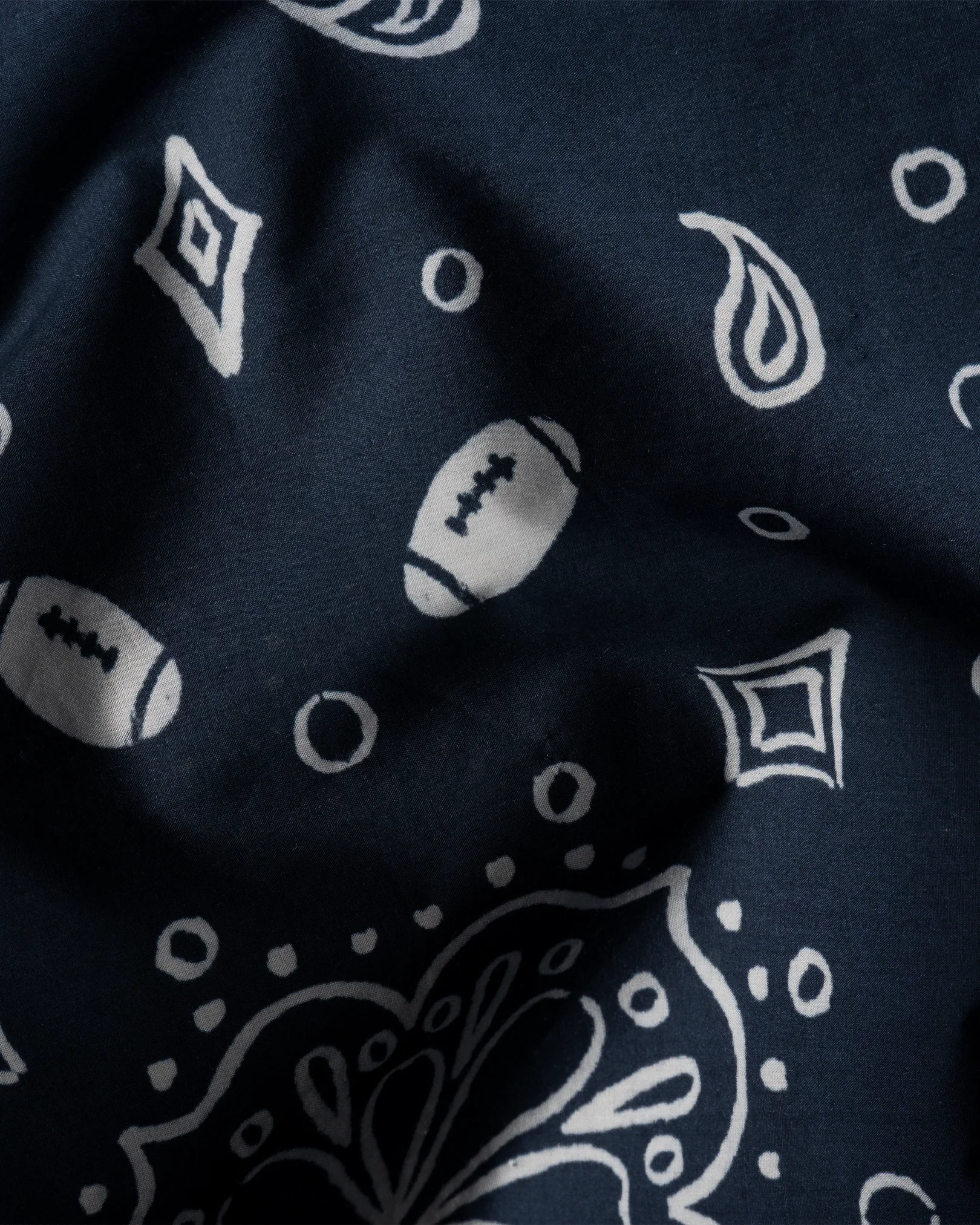 Eton - navy blue printed bandana