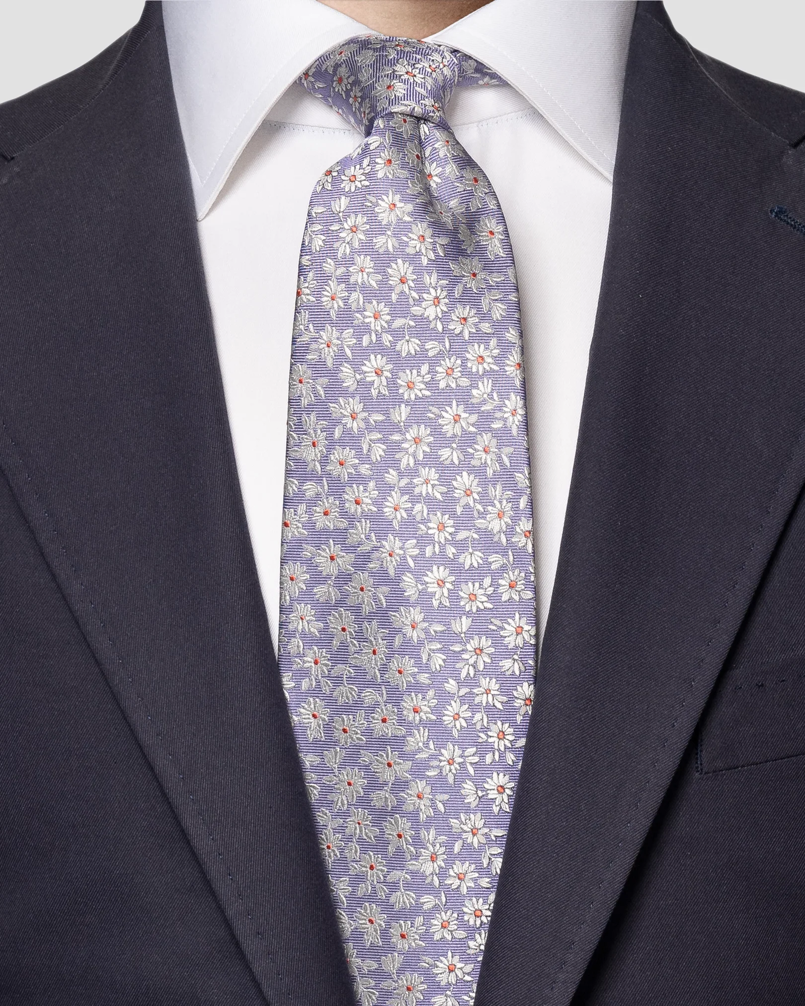 Eton - mid purple playful floral print