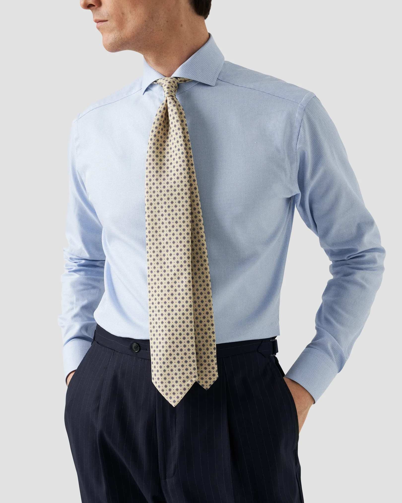 Eton - solid extreme cut away collar shirt
