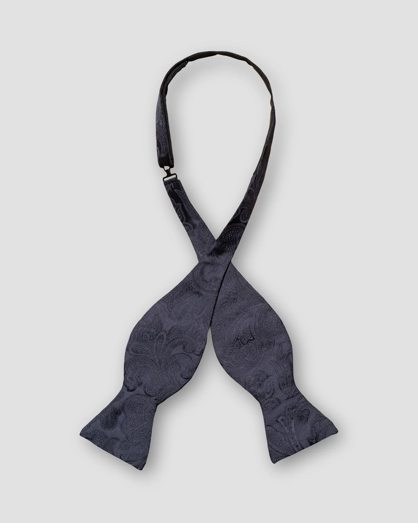 Eton - navy blue pure silk bow tie