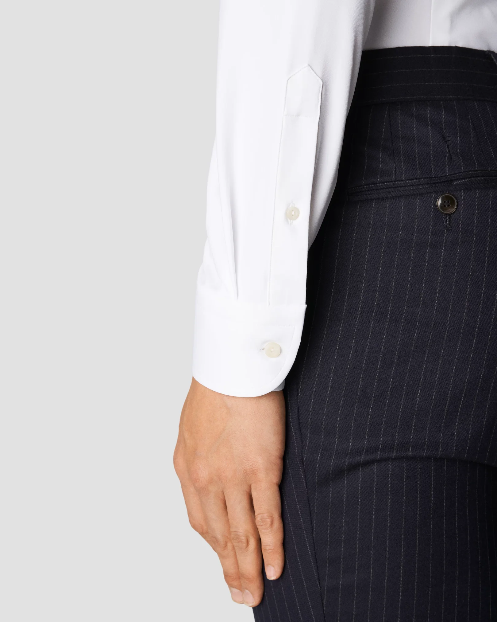 Eton - white 4 way stretch
