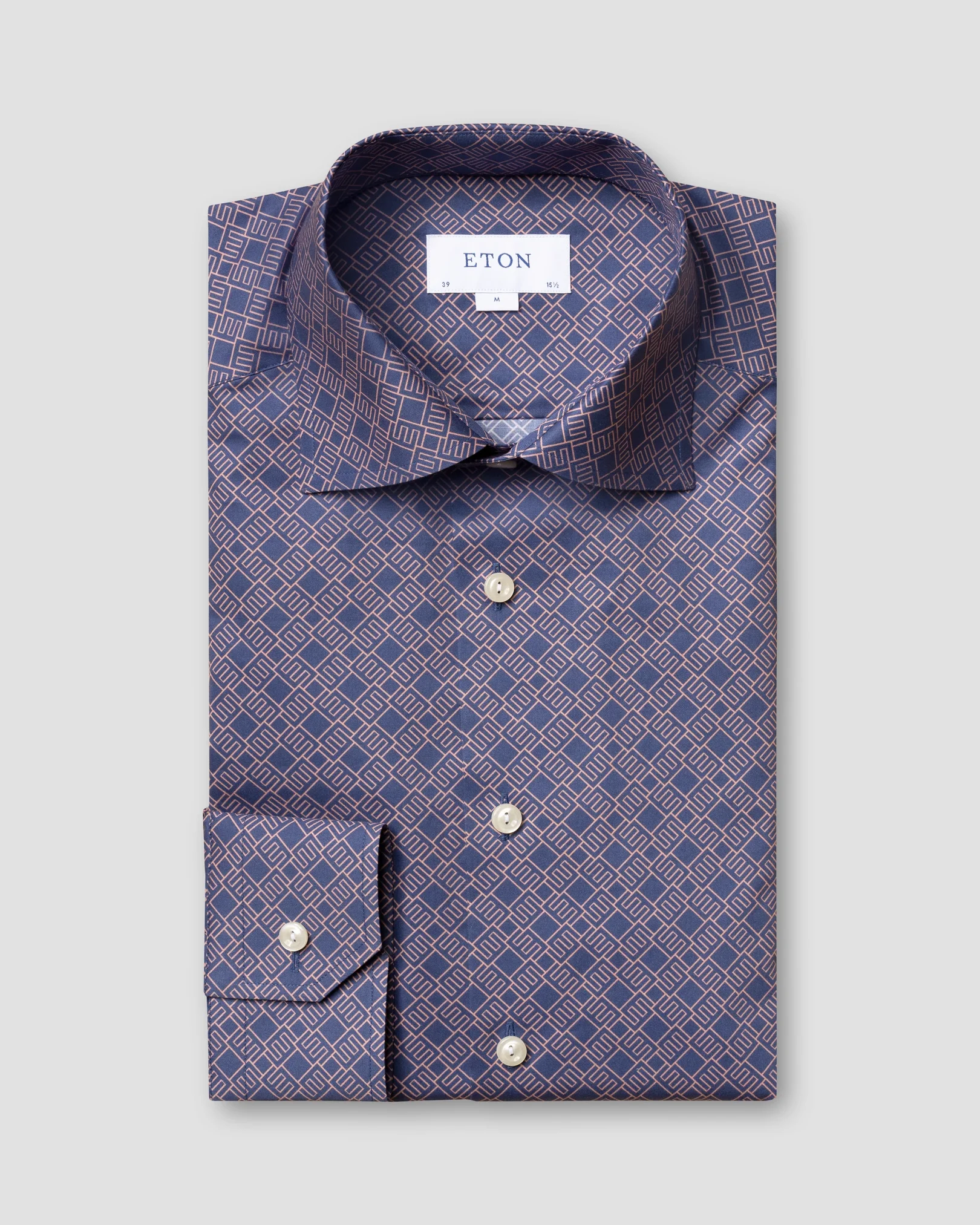Eton - navy double e logo shirt