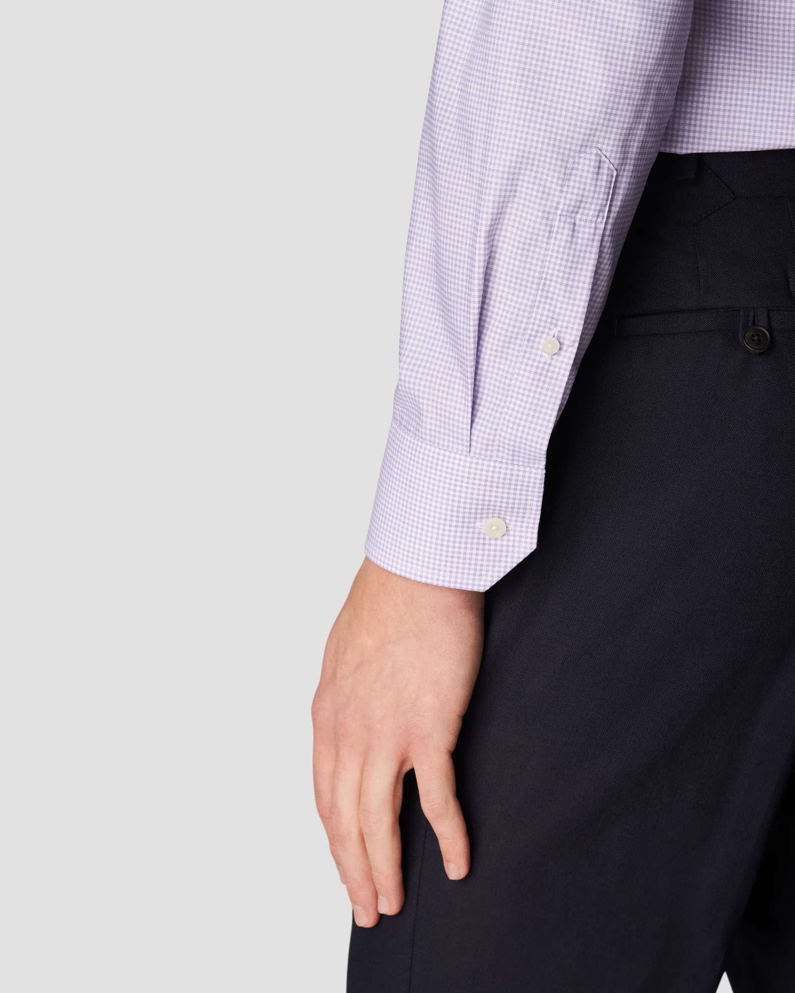 Eton - light purple twill cut away single contemporary