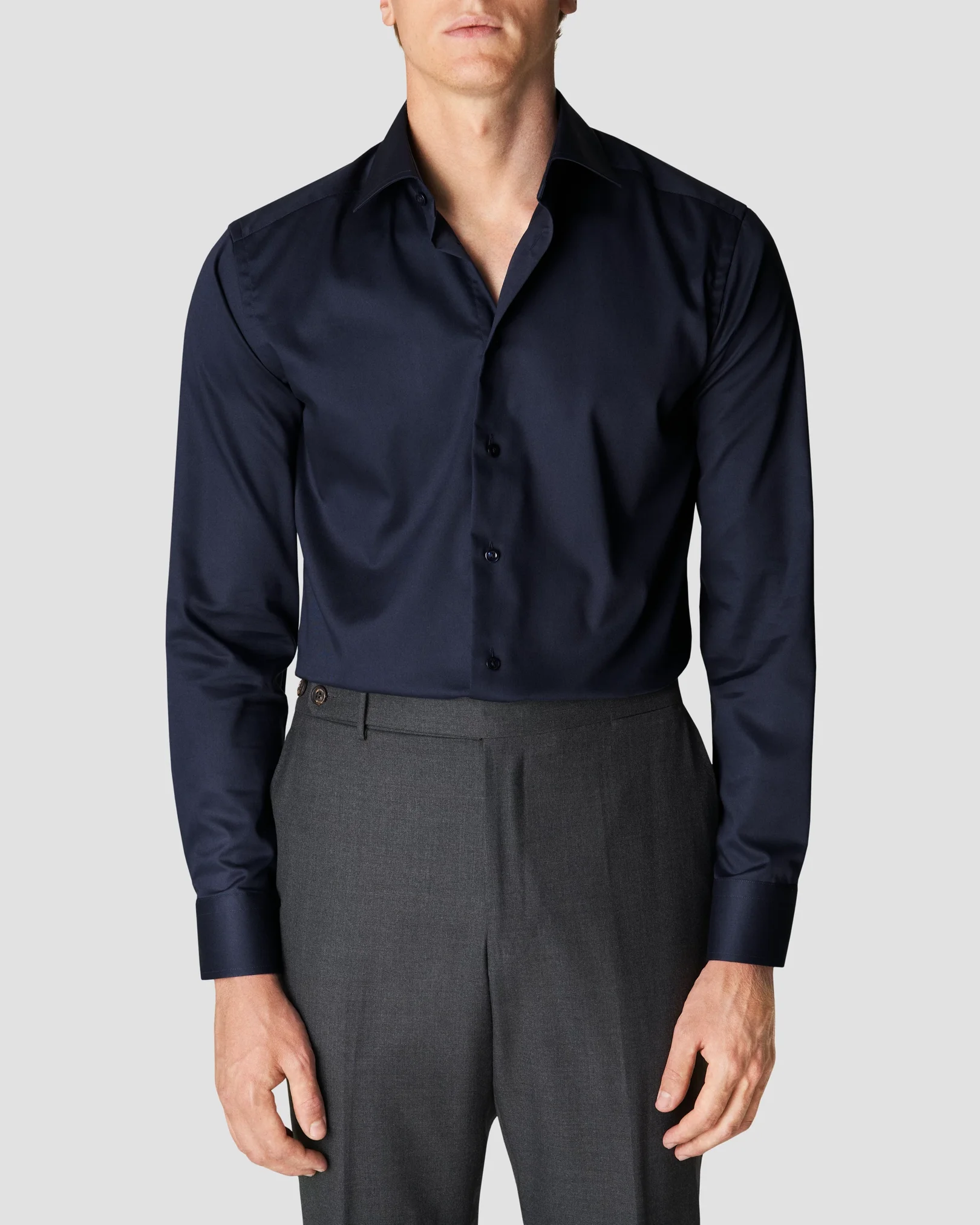 Eton - navy blue twillstretch