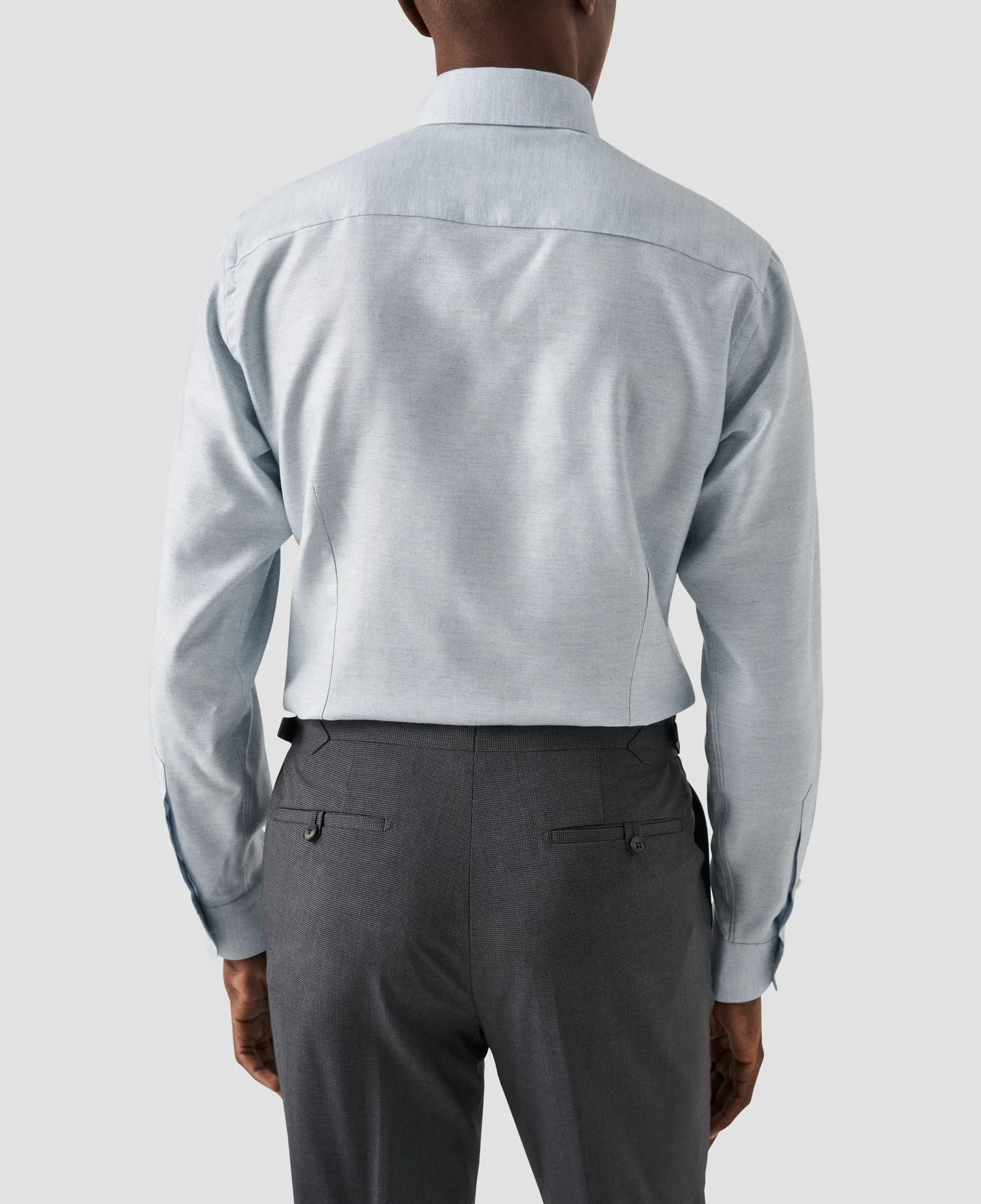Eton - light blue herringbone