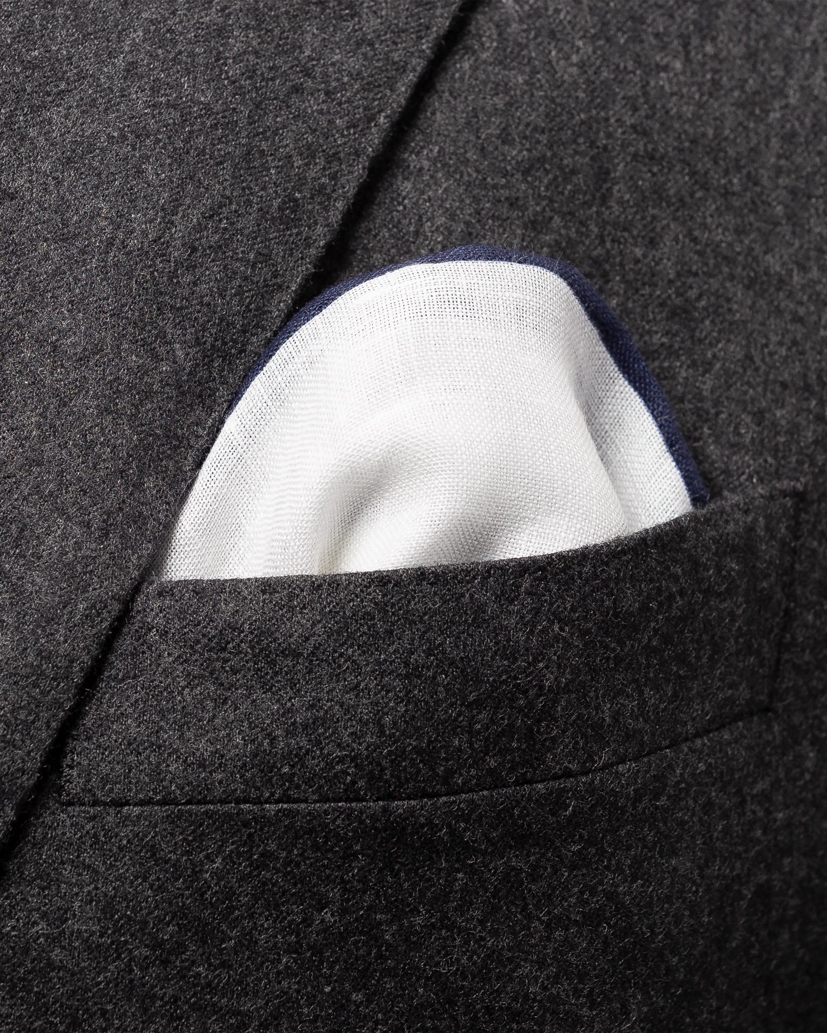 Eton - navy linen pocket square