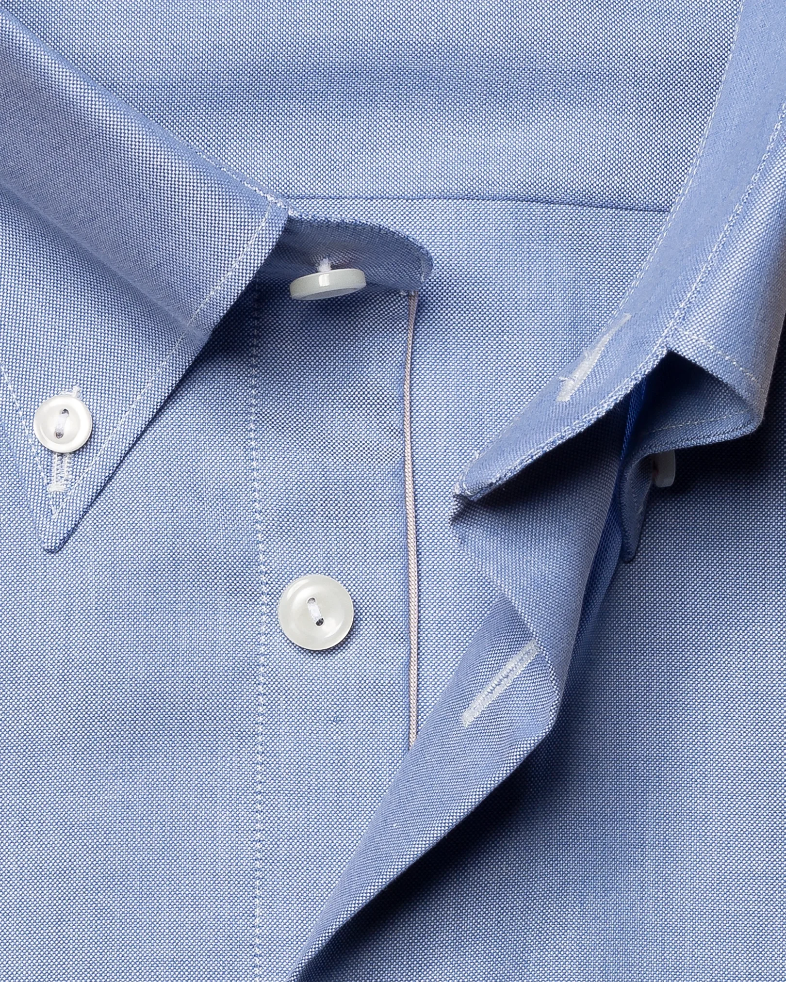 Eton - dark blue wrinkle free oxford