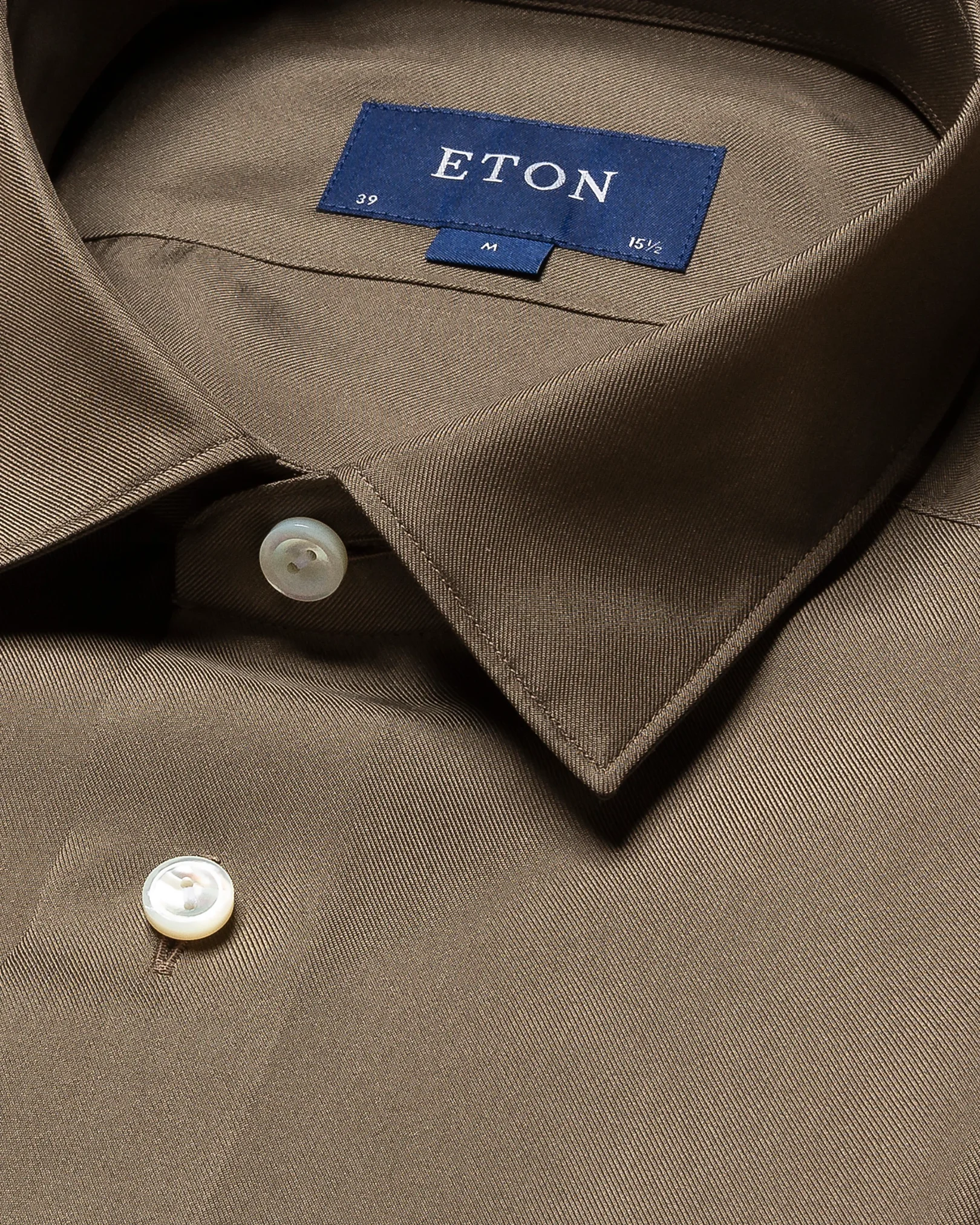 Eton - dark green silk shirt