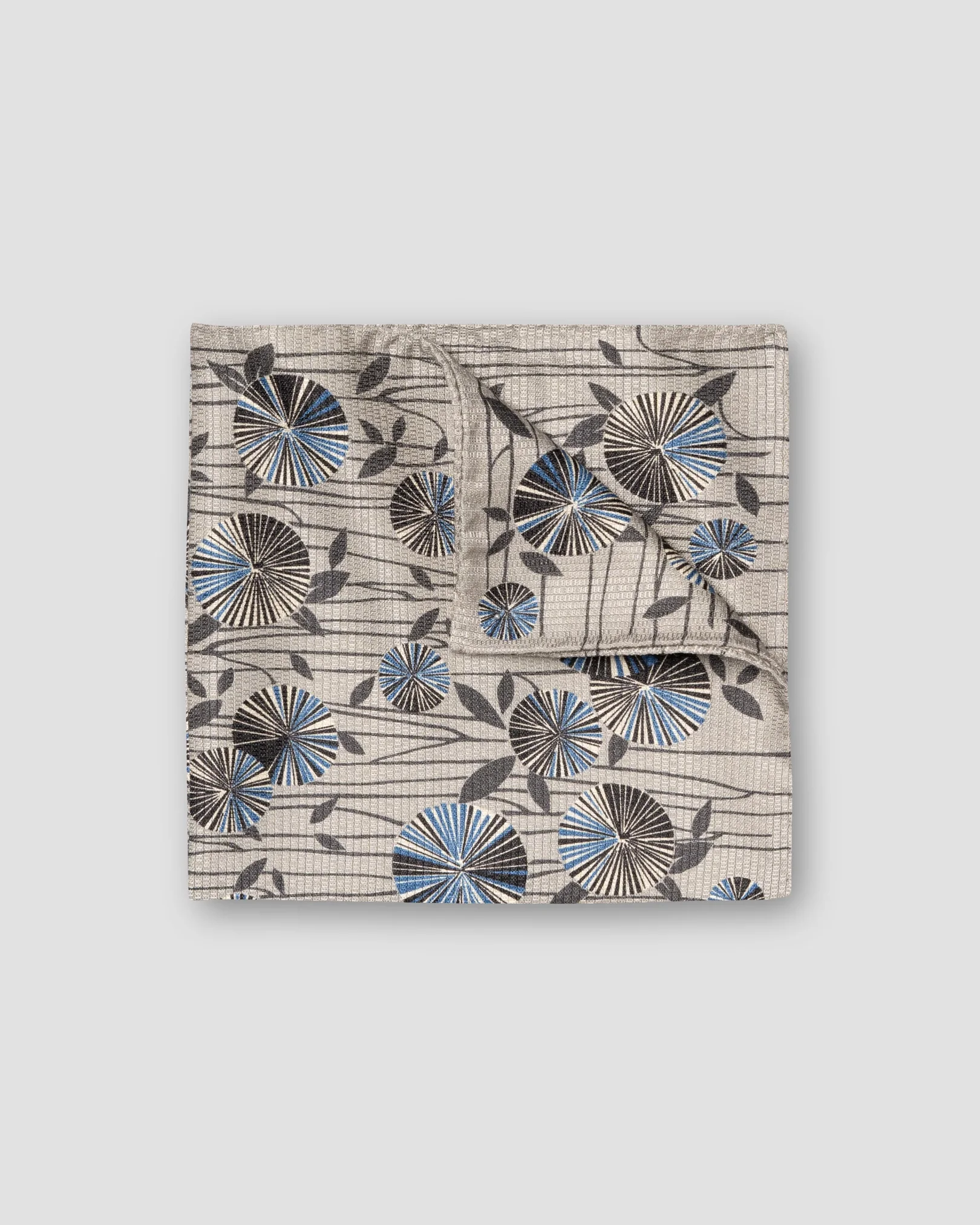 Eton - light grey floral pocket square