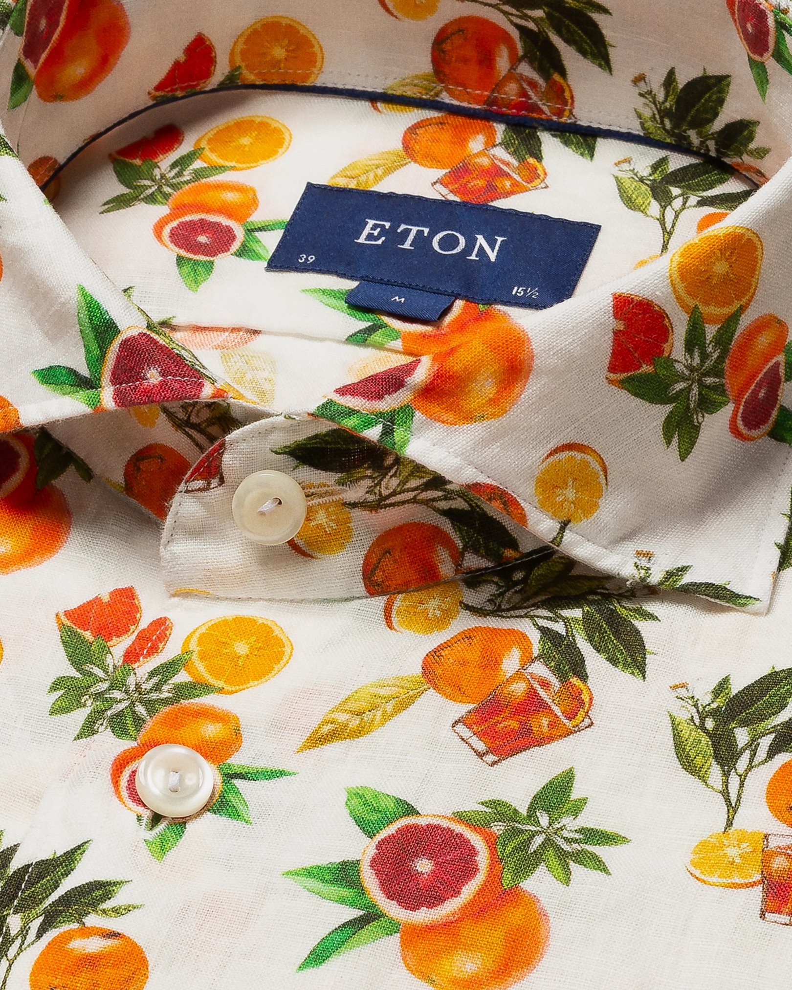 Eton - orange linen wide spread