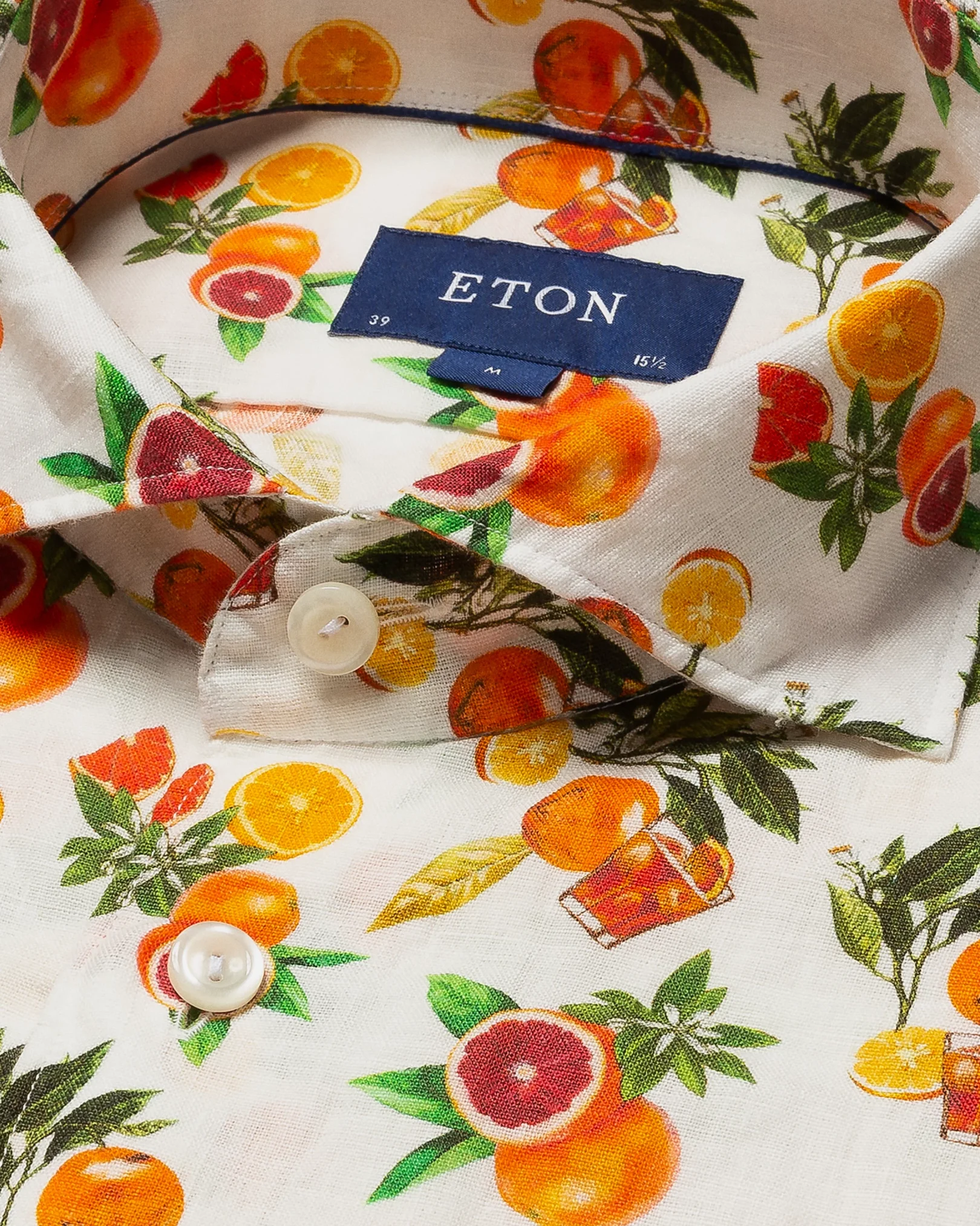 Eton - orange linen wide spread