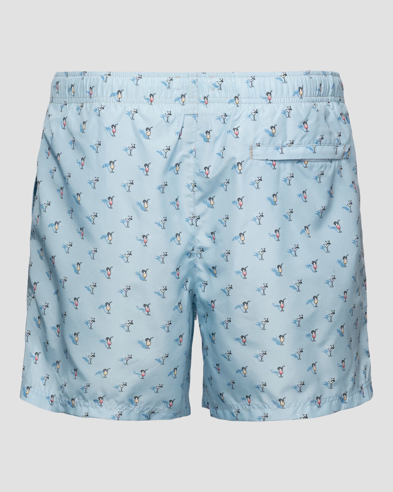 Eton - light blue drink printed swimshorts