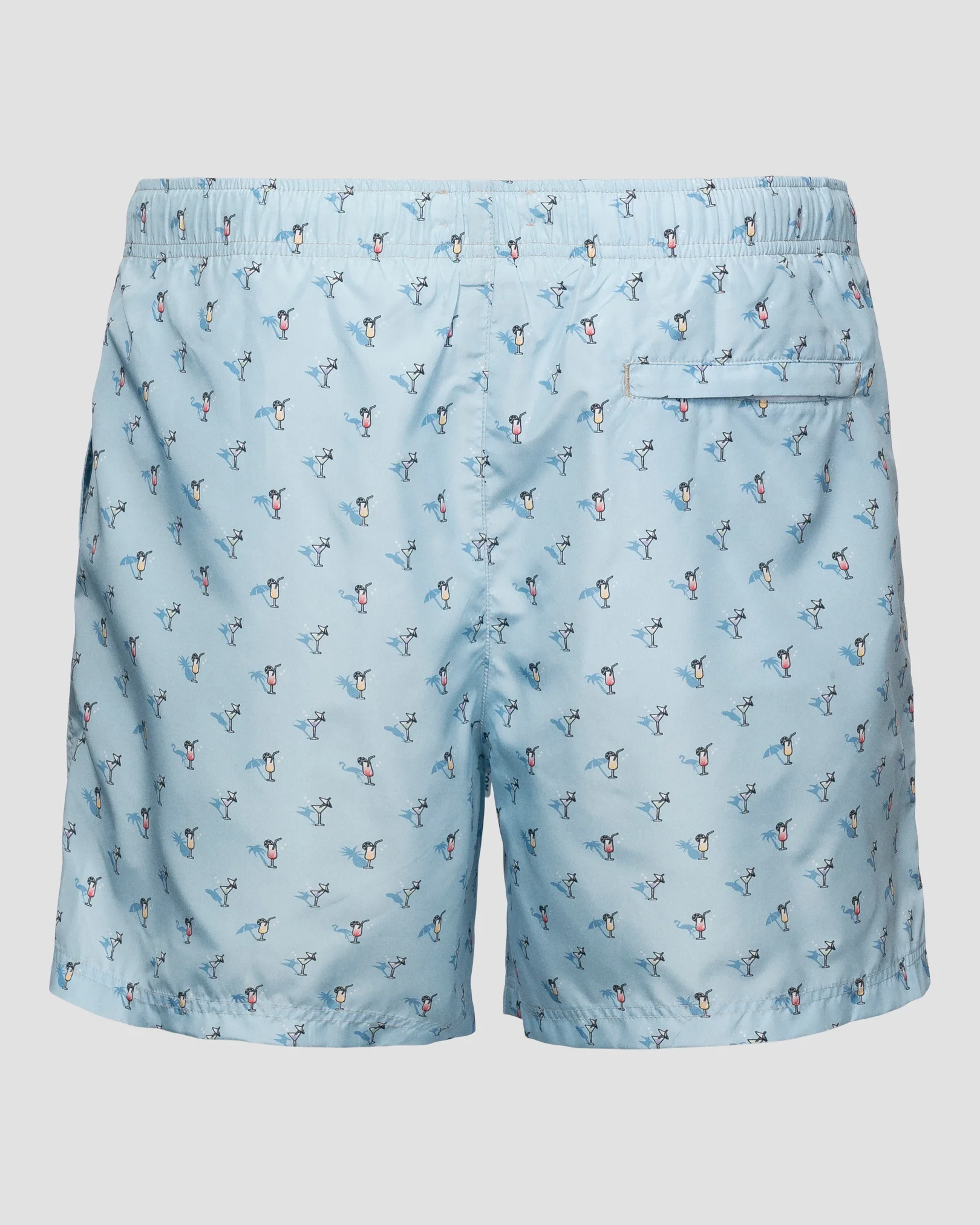 Eton - light blue drink printed swimshorts