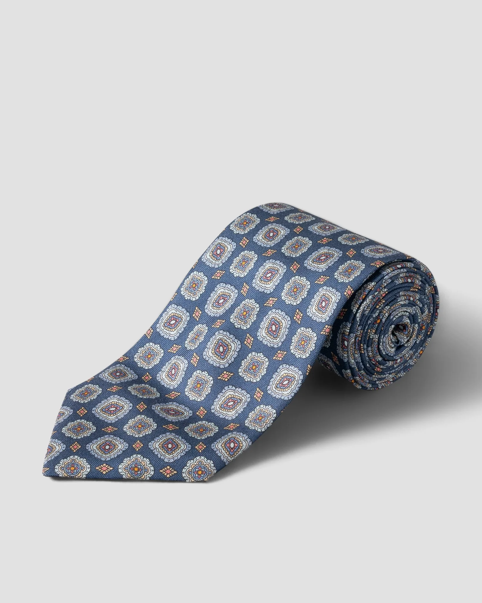 Eton - classic navy blue medallion tie