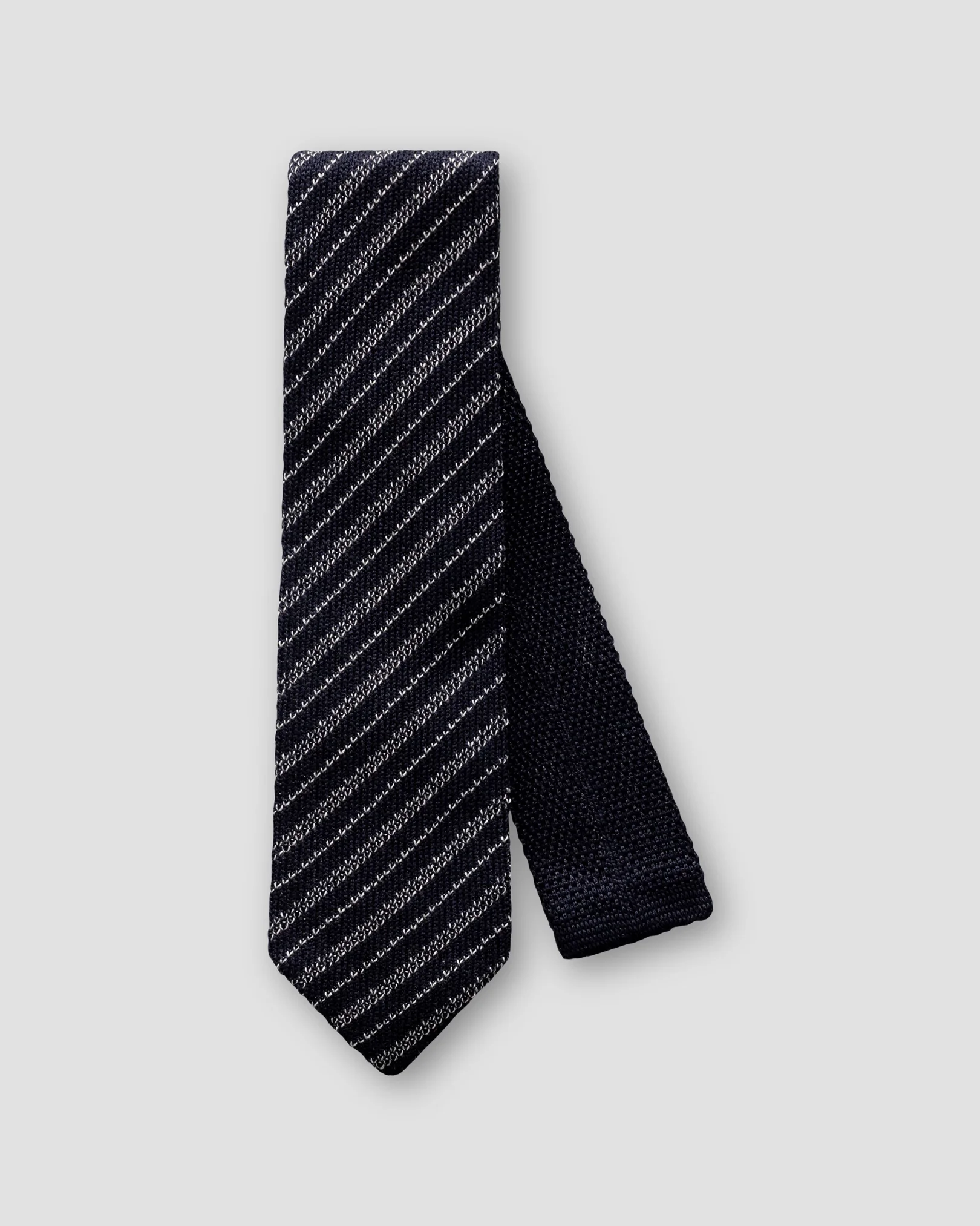 Eton - navy knitted stripes tie