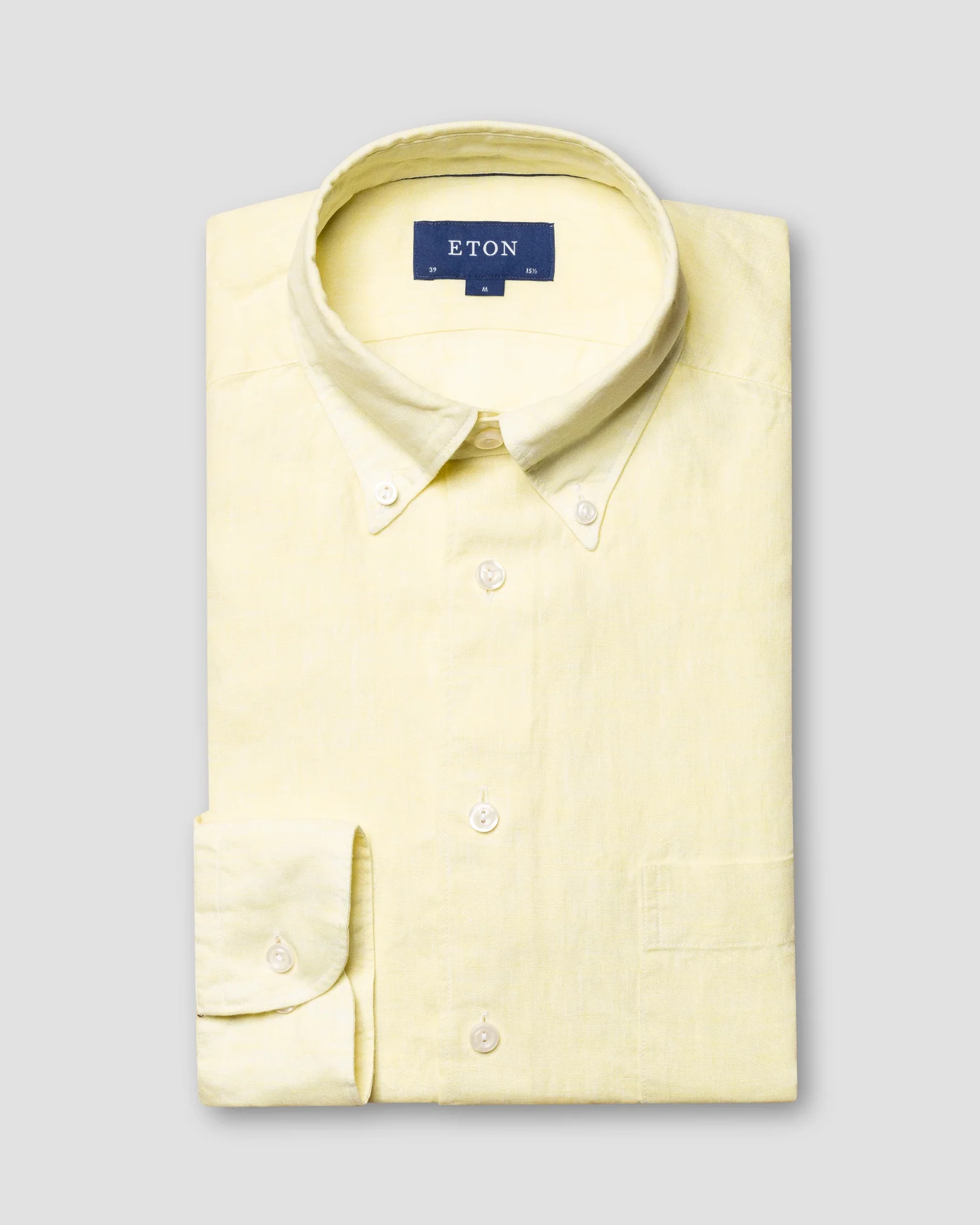 Eton - button down yellow linen