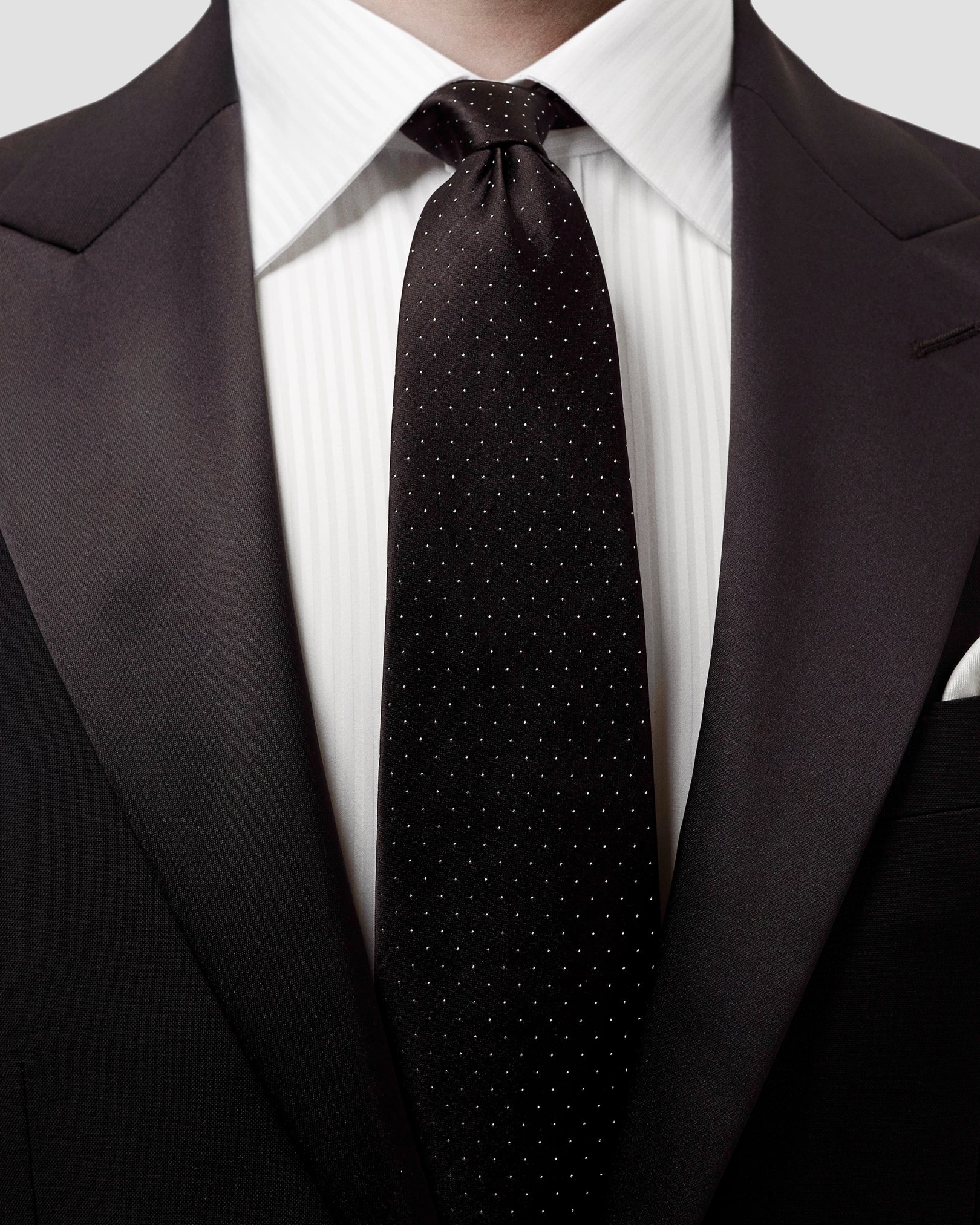 Eton - black dotted tie