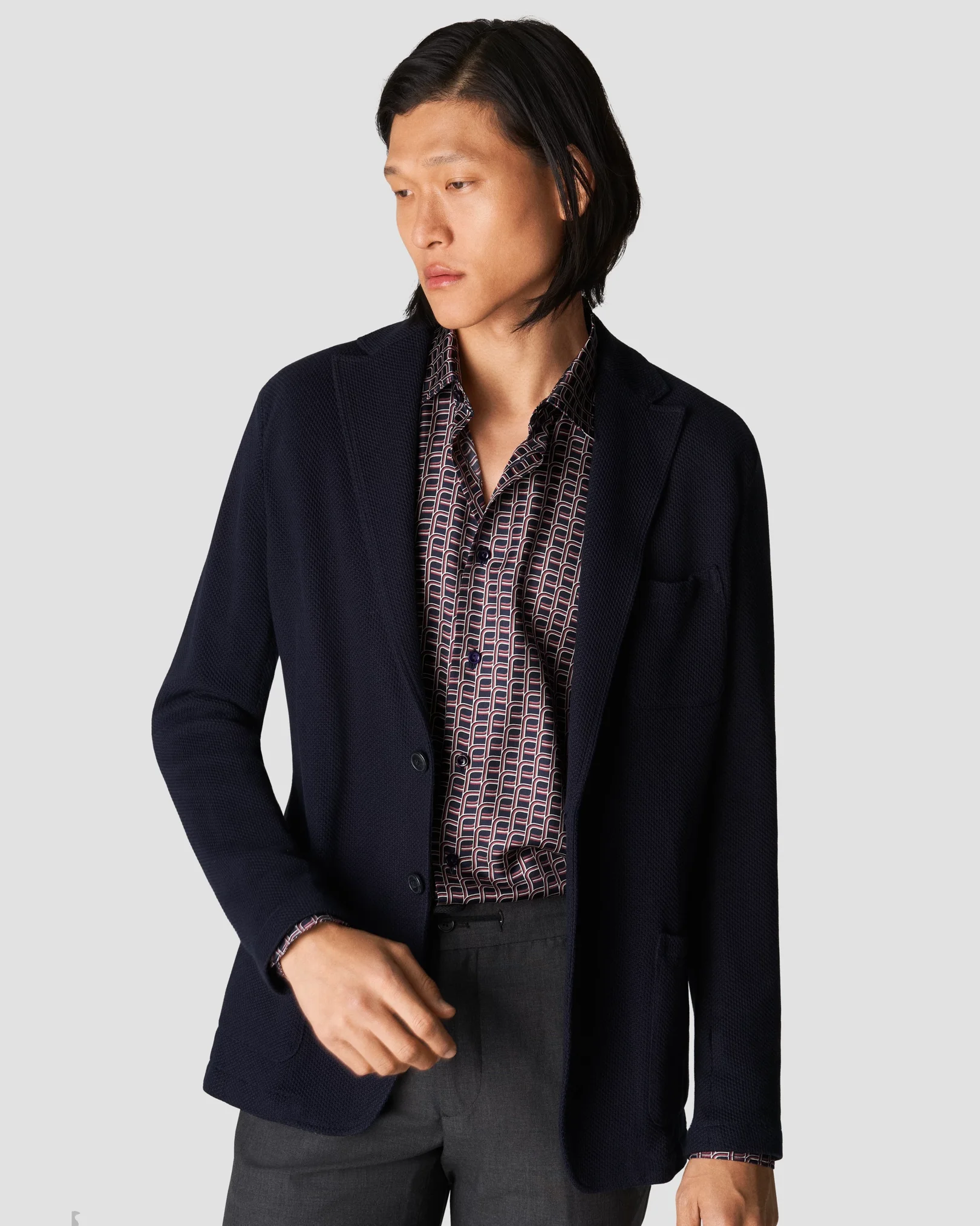 Eton - printed silk shirt