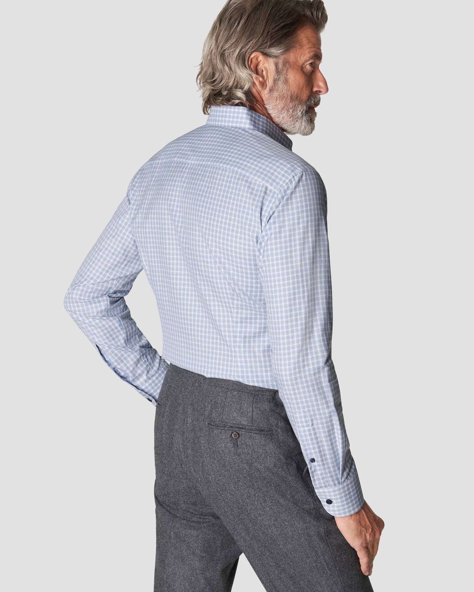 Eton - navy blue cottontencel stretch