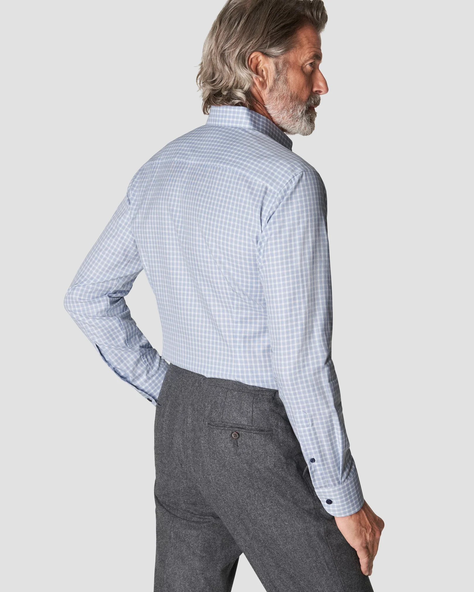 Eton - navy blue cottontencel stretch