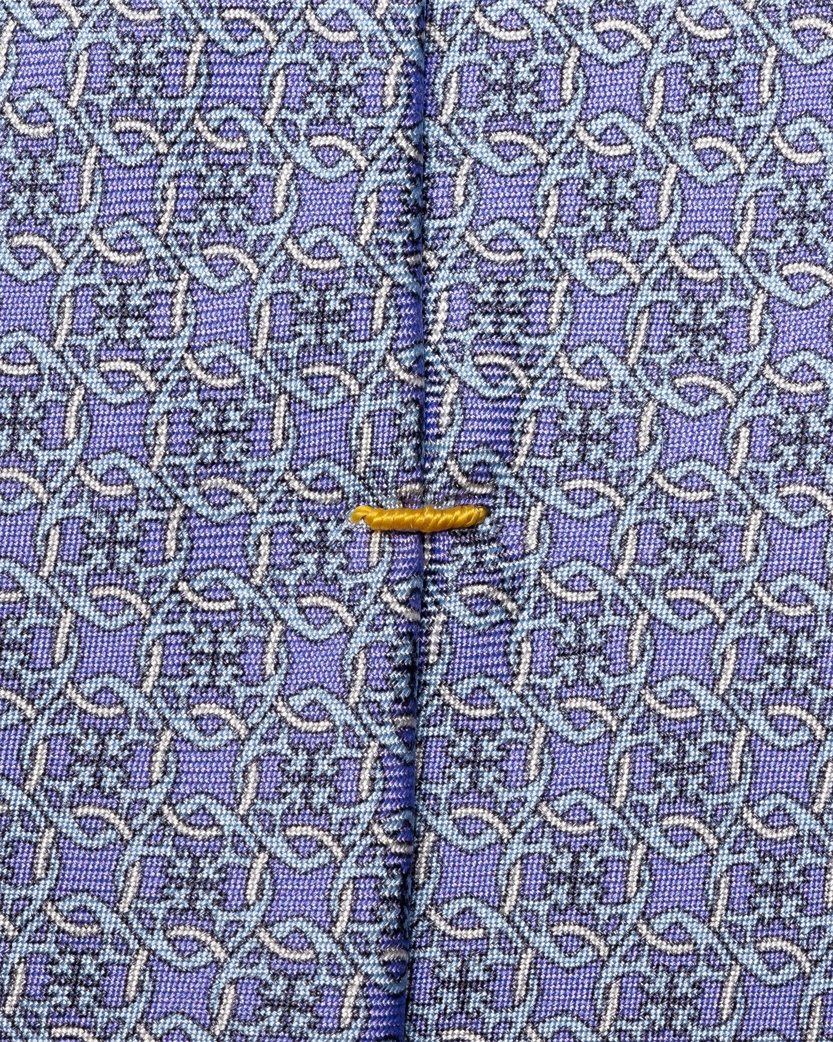 Eton - geometric print silk tie purple
