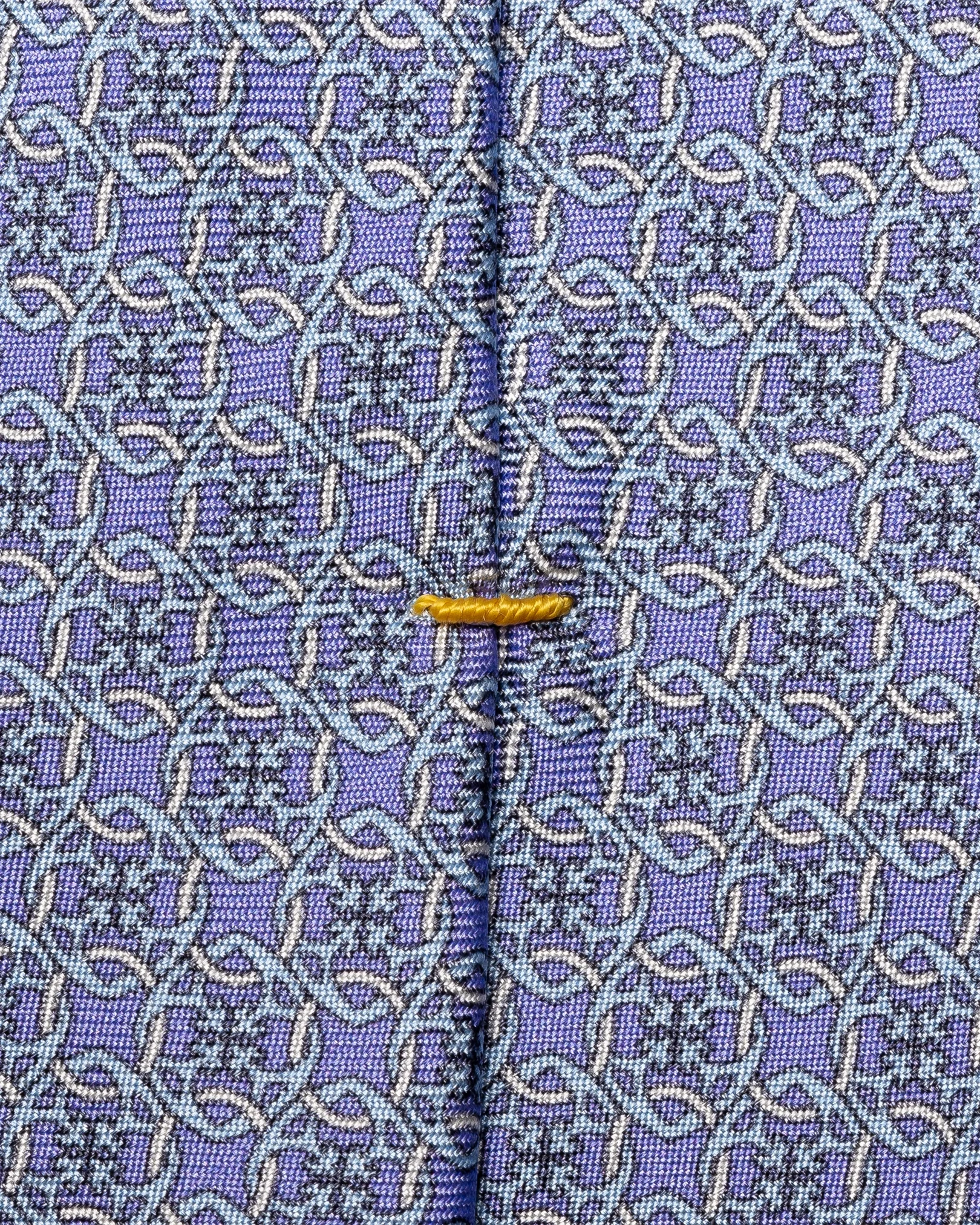 Eton - geometric print silk tie purple