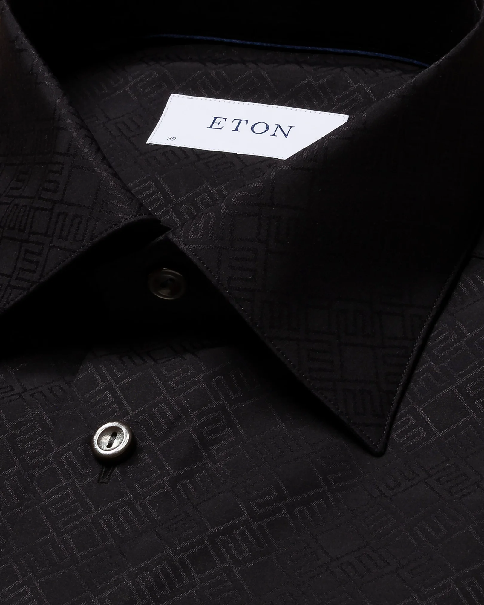 Eton - black jacquard moderate cutaway