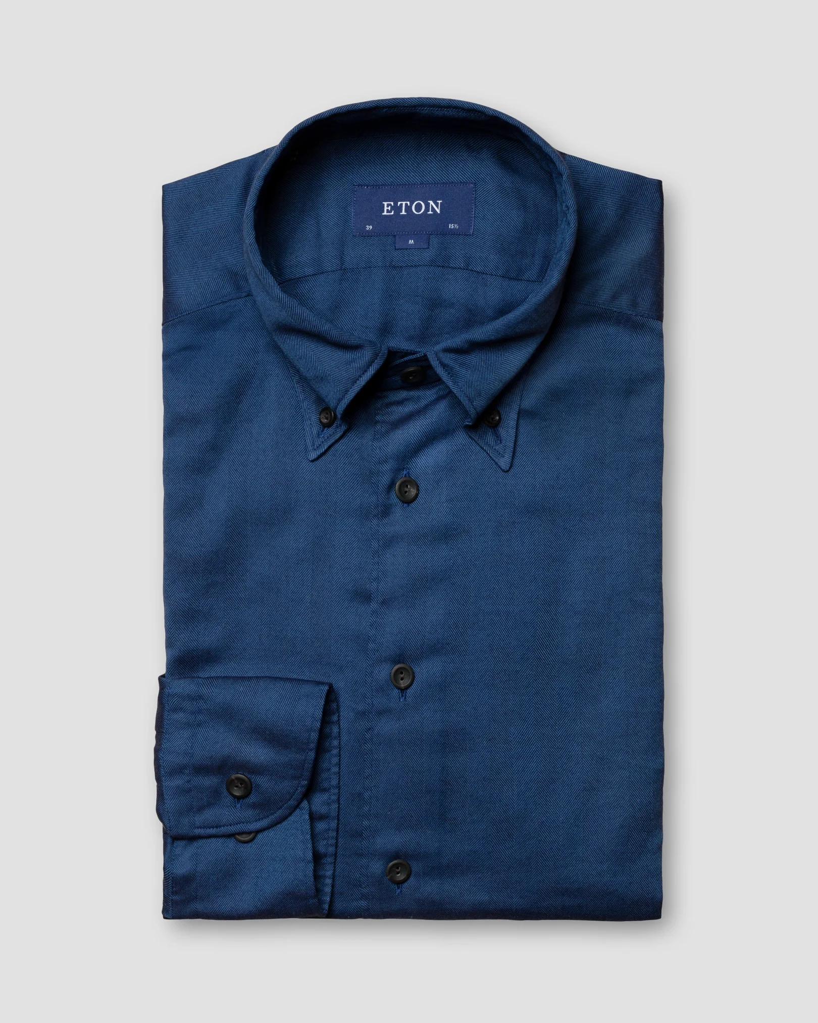 Eton - dark blue lightweight flannel