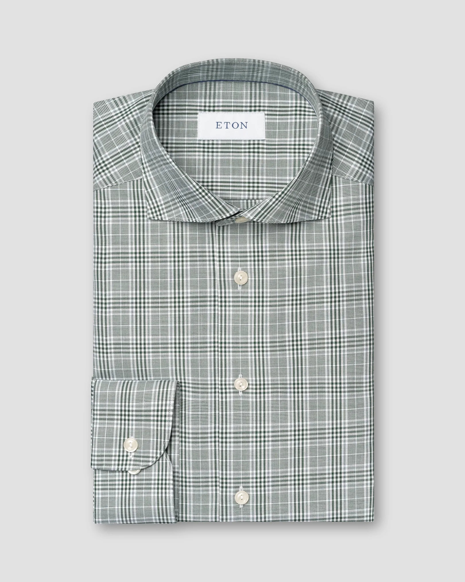 Eton - Prince of Wales Check Twill Shirt