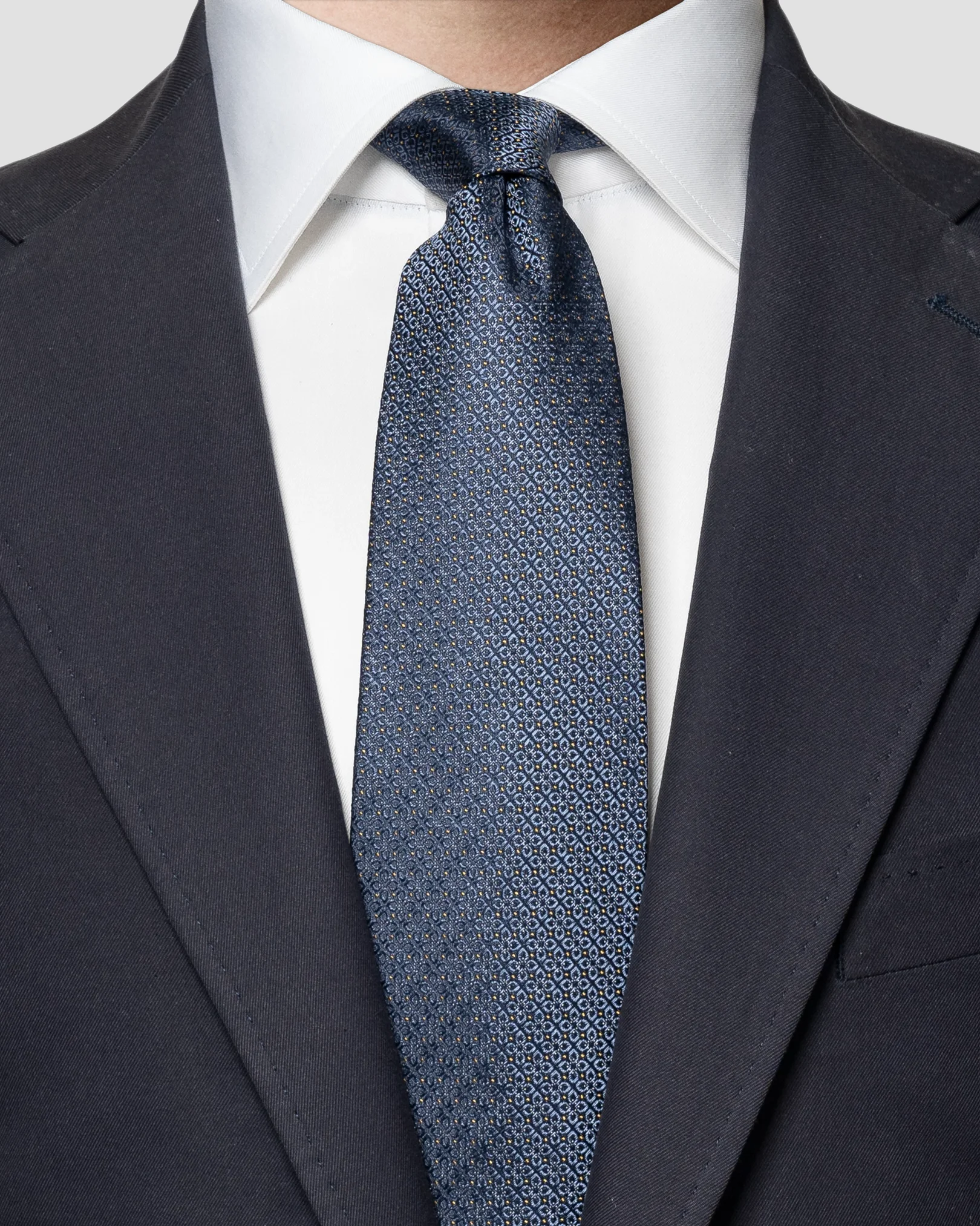 Eton - navy blue jacquard tie