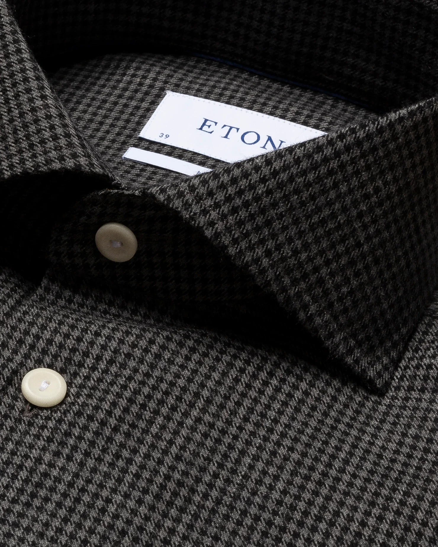 Eton - gray brushed merino wool shirt