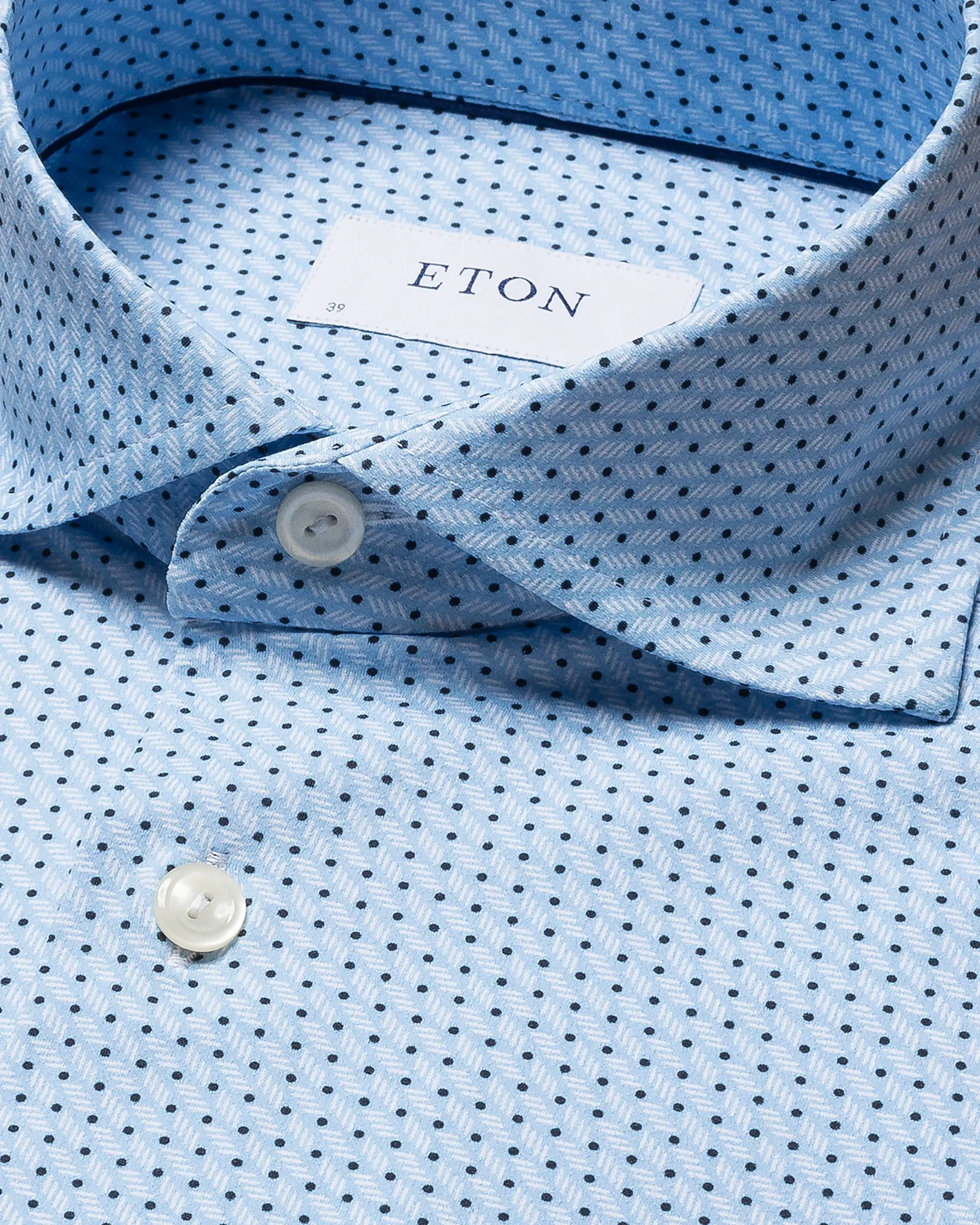 Eton - light blue 4 way stretch dotted