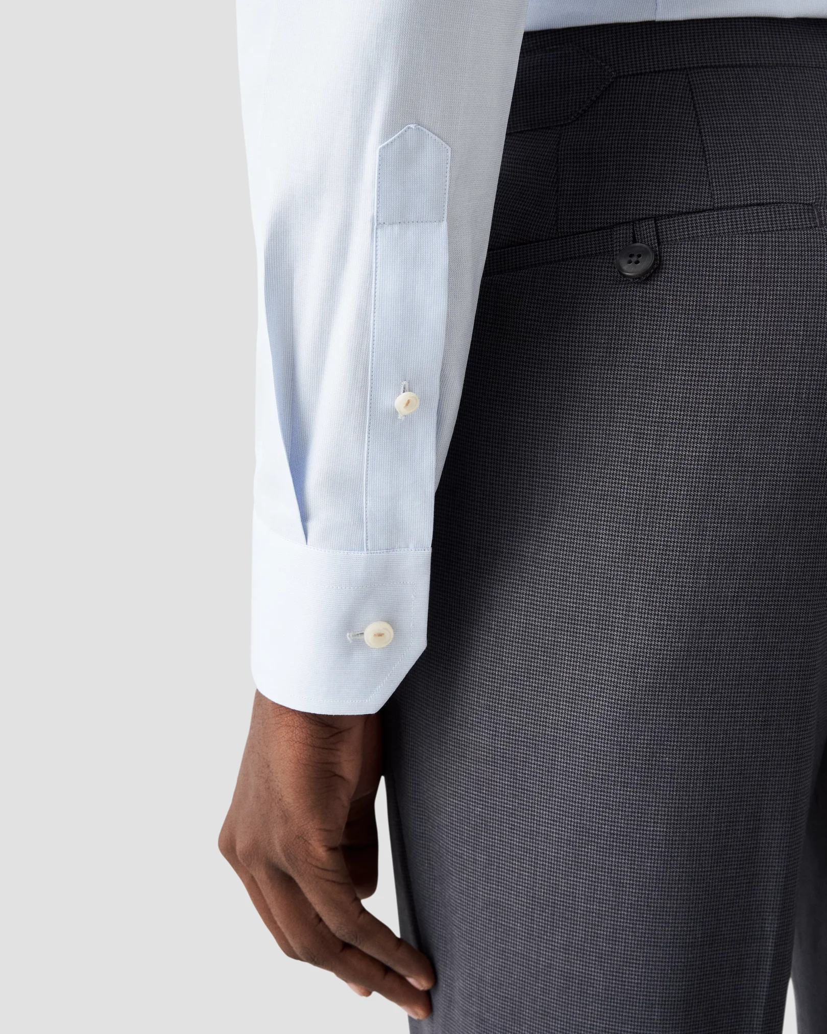 Eton - light blue twill passpoal shirt