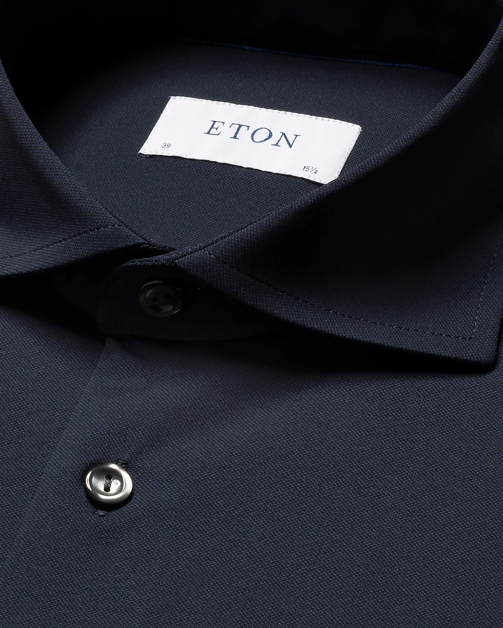 Eton - navy blue 4 way stretch shirt