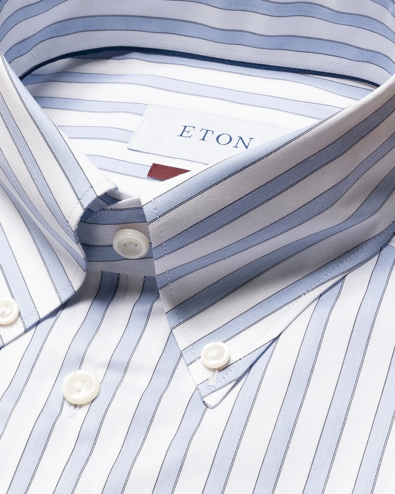 Eton - light blue fine twill archive spripe