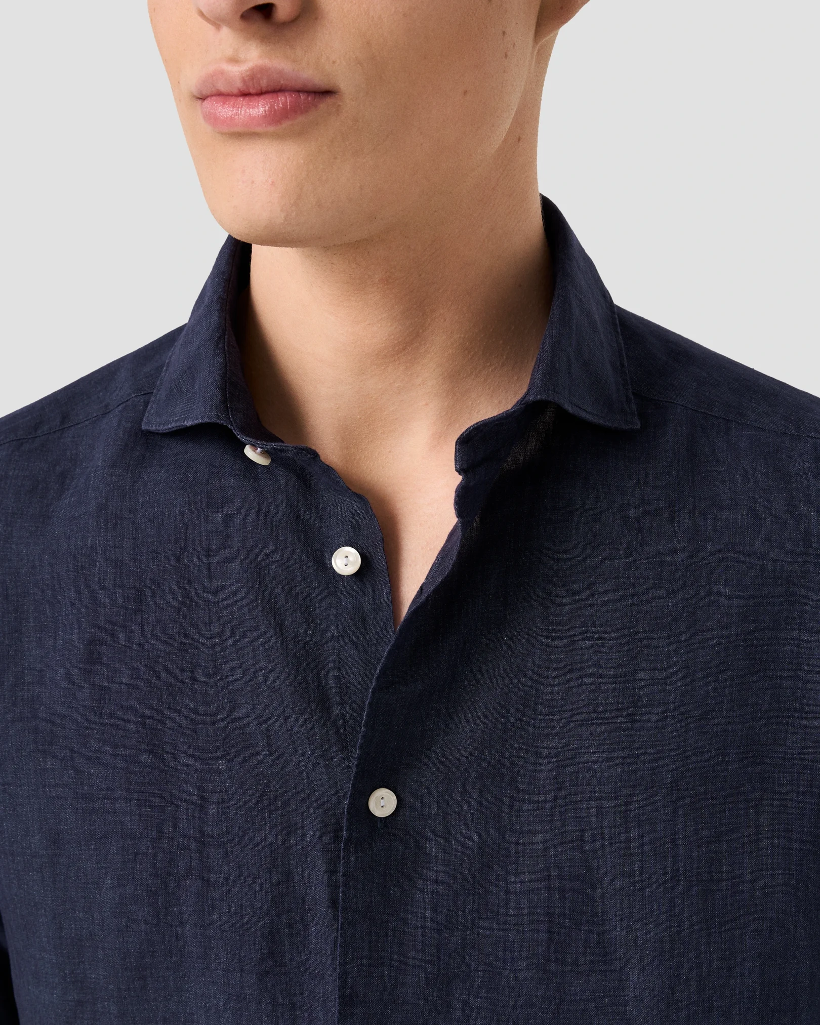 Eton - solid short sleeve linen shirt