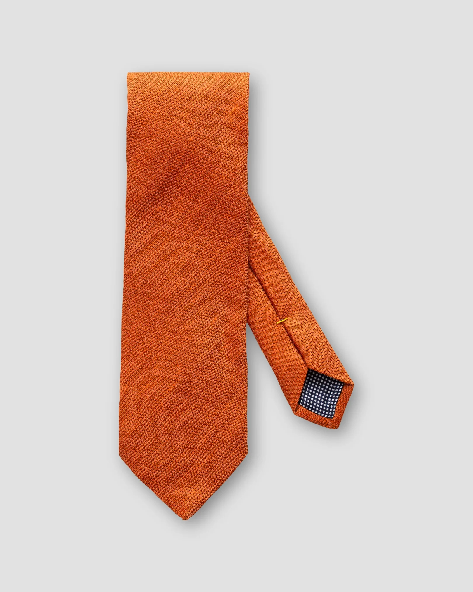 Eton - orange cotton linen silk tie