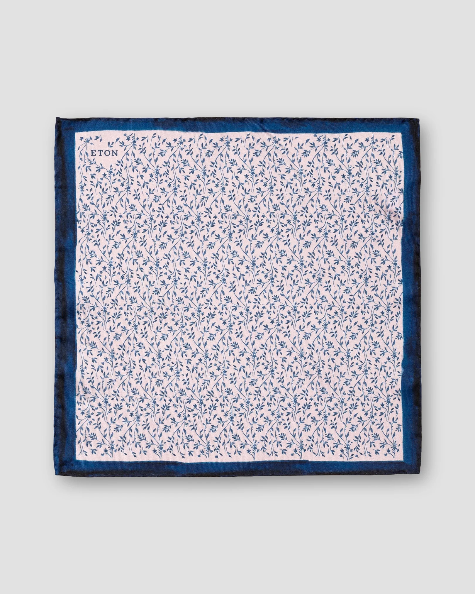 Eton - mid blue floral silk pocket square