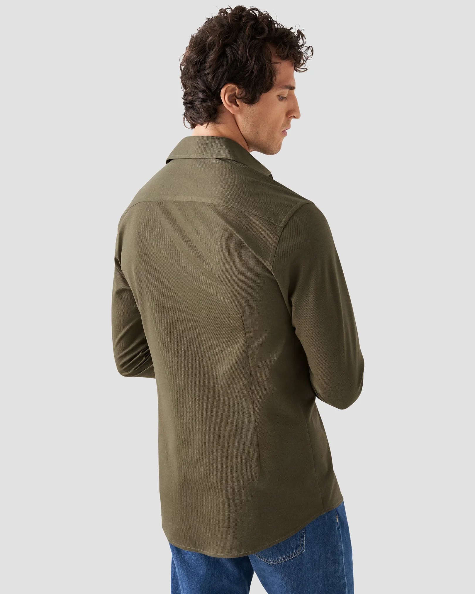 Eton - mid green doub heavy piquet ocs