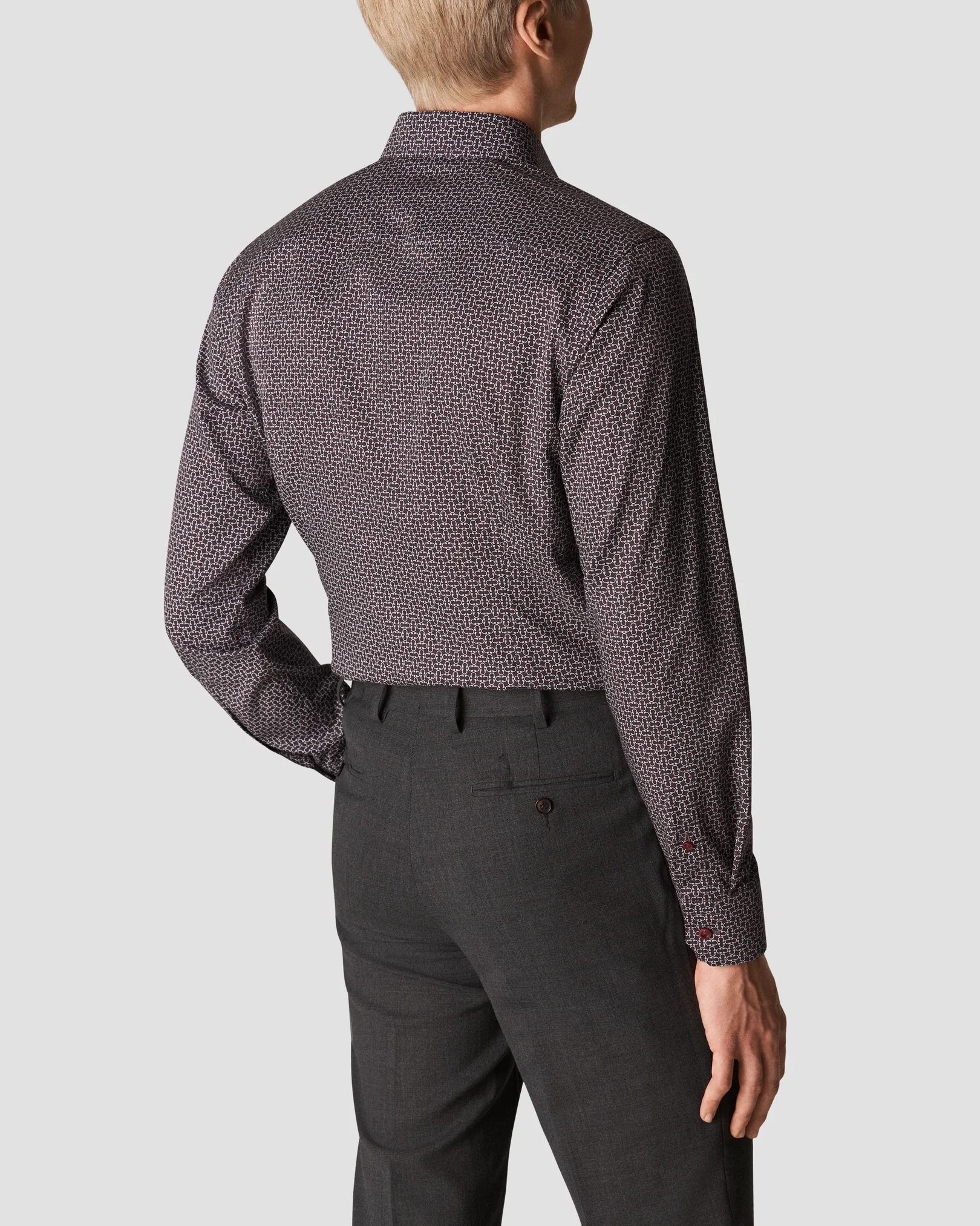Eton - dark red signature twill print