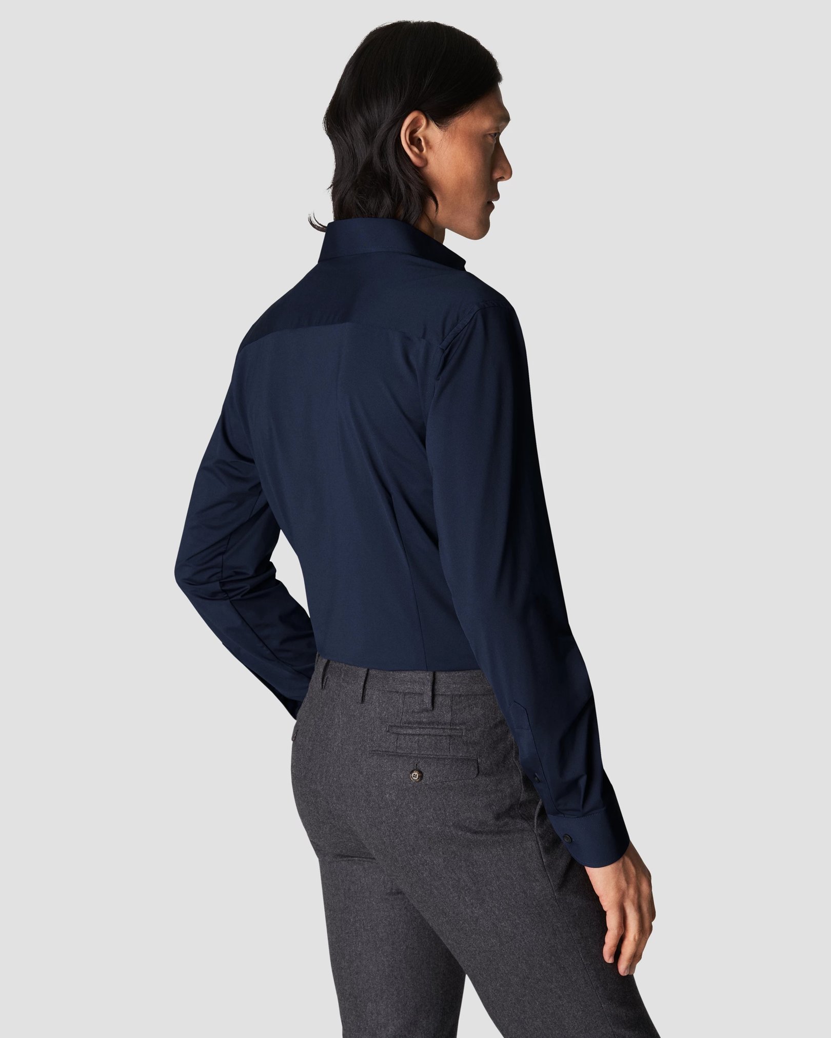 Eton - navy blue 4 way stretch