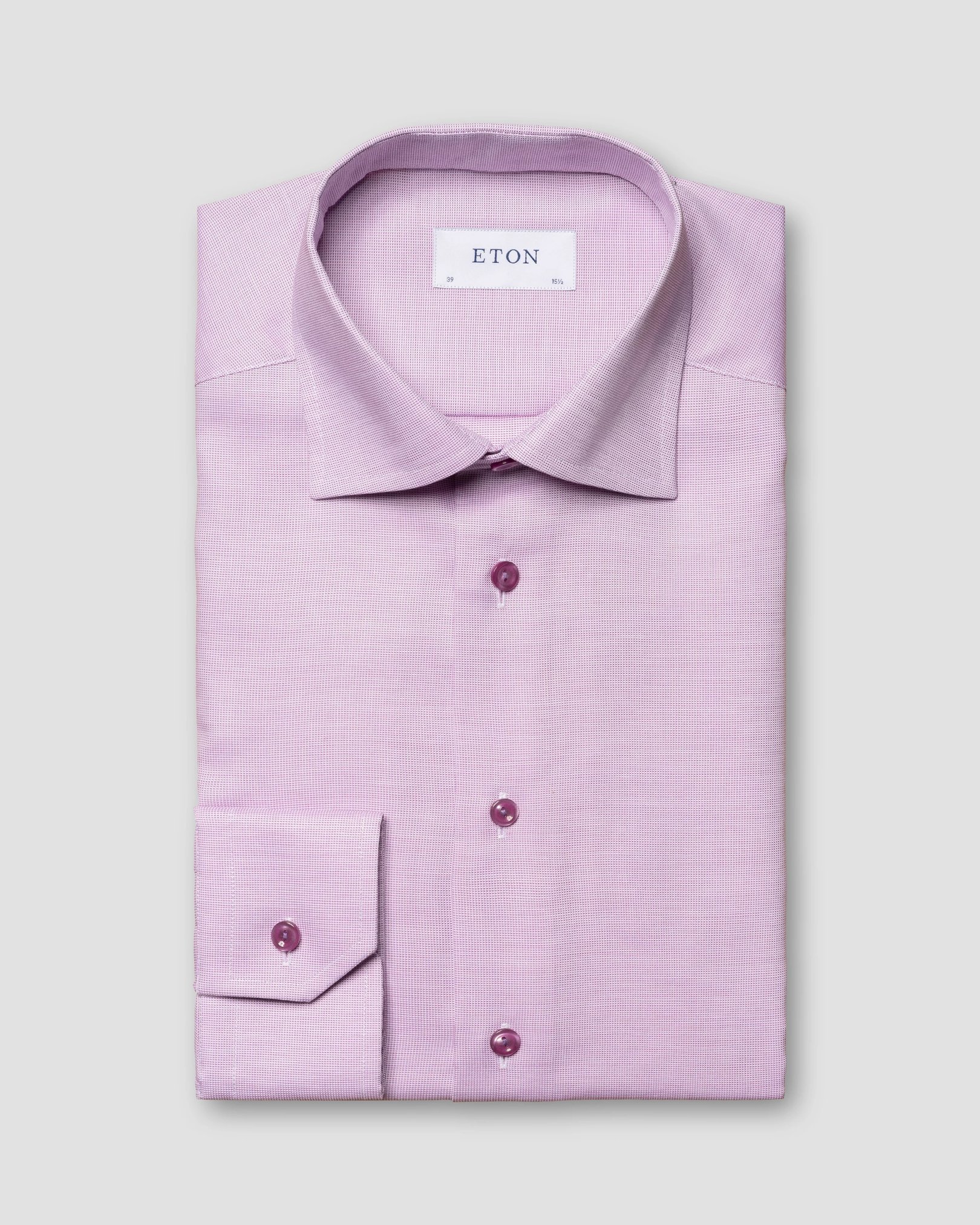 Eton - timeless light purple twill shirt
