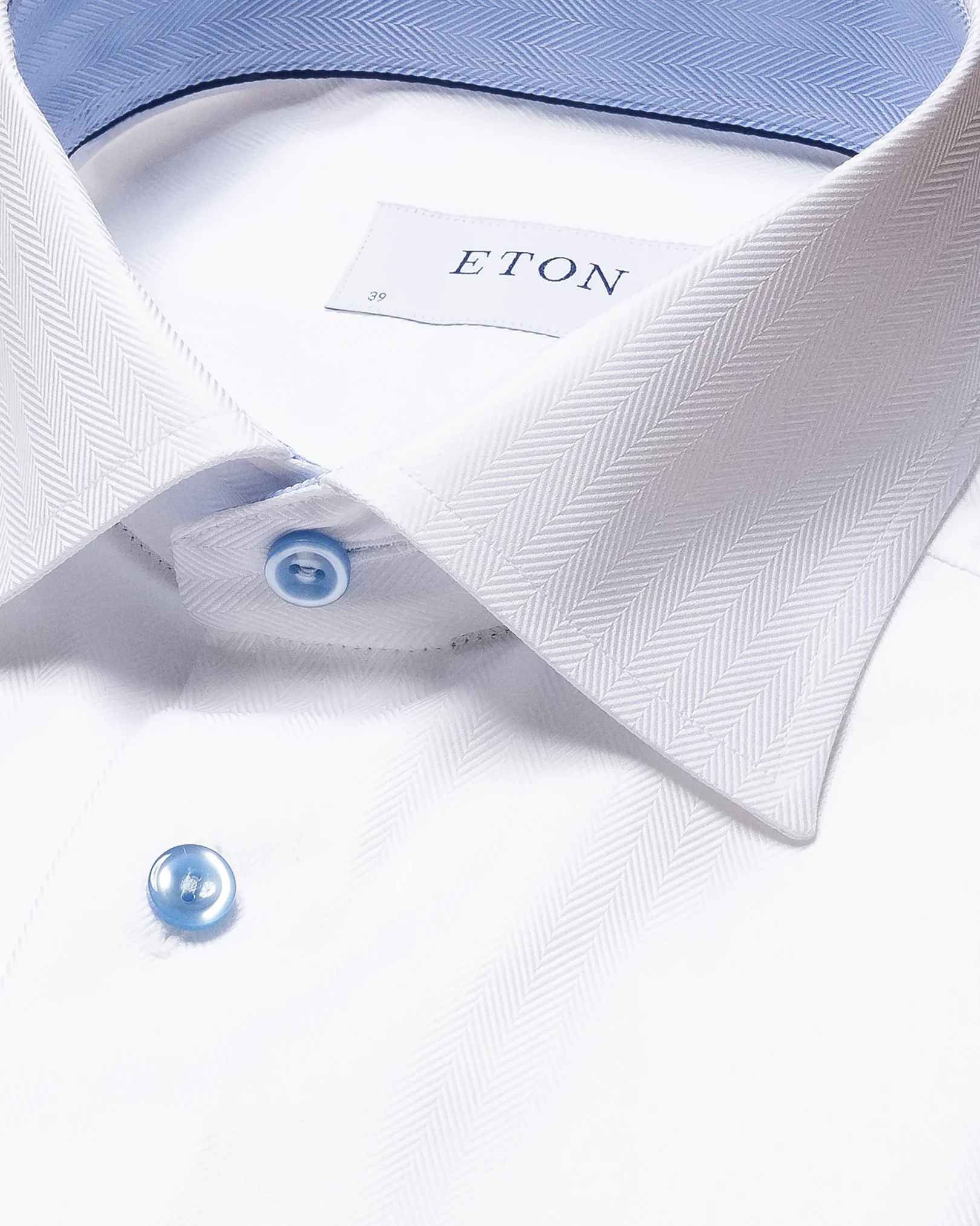 Eton - white signature twill cut ss