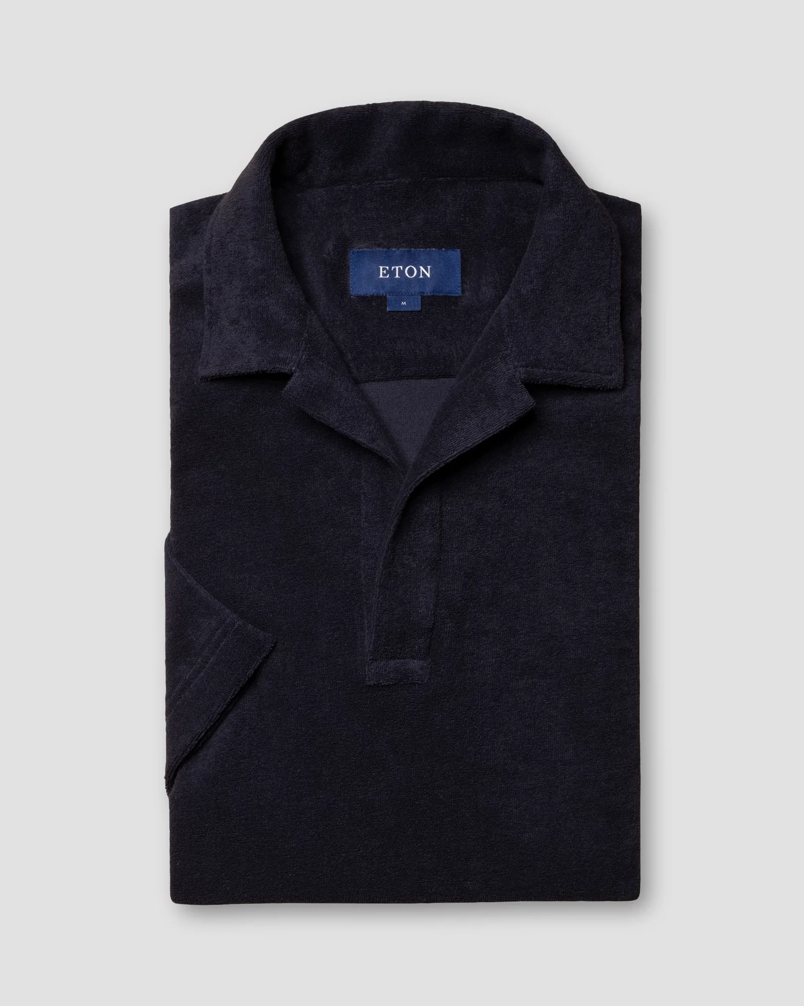 Eton - dark blue popover terry shirt
