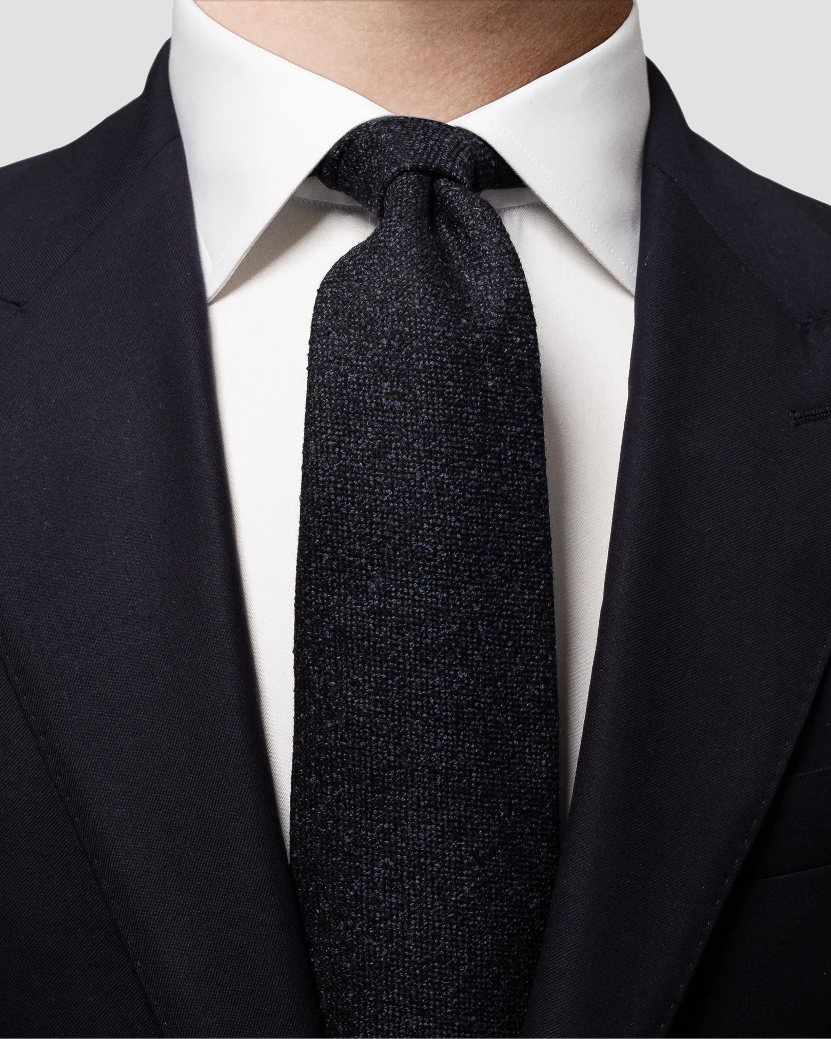 Eton - dark blue wool blend tie