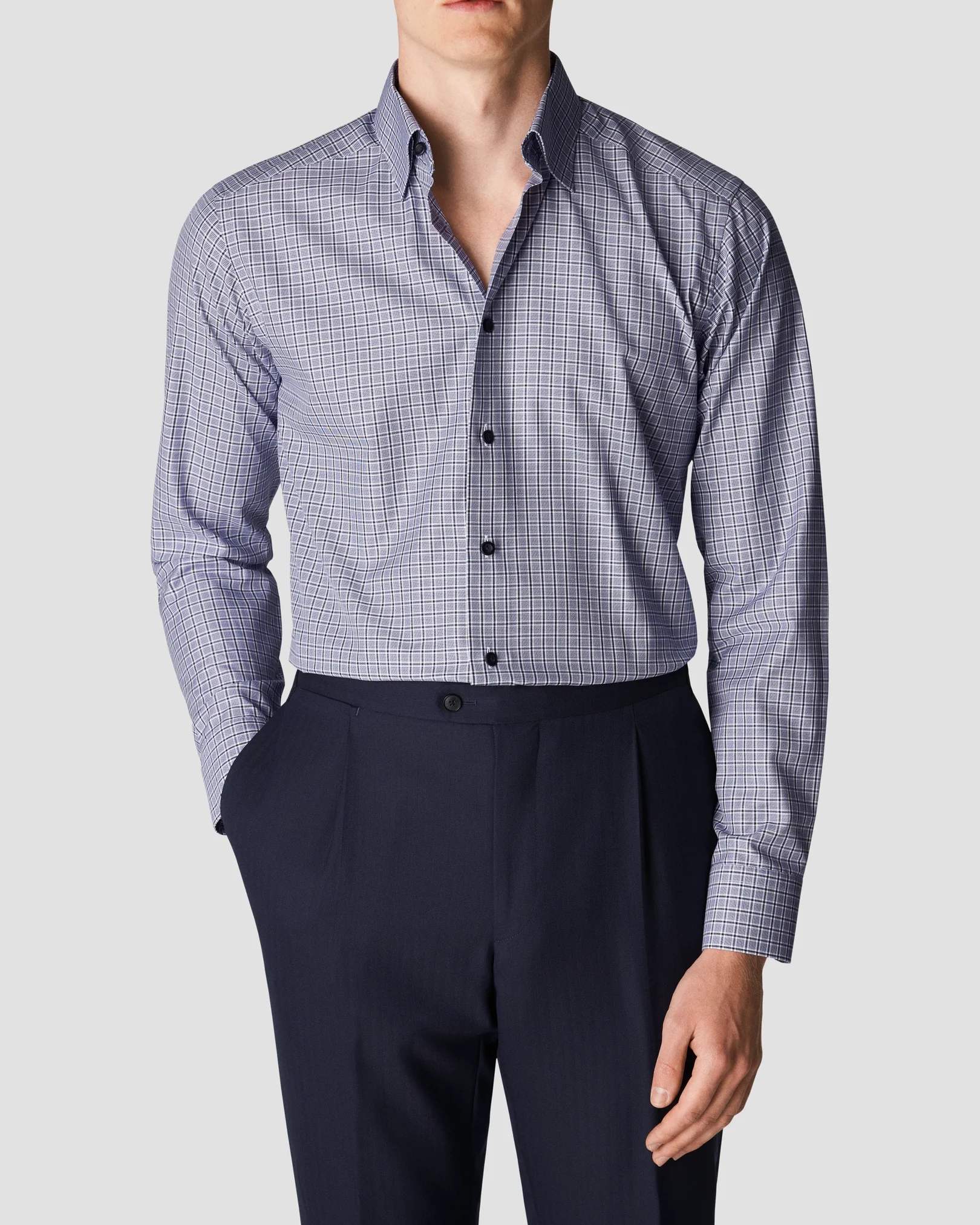 Eton - navy blue cottontencel